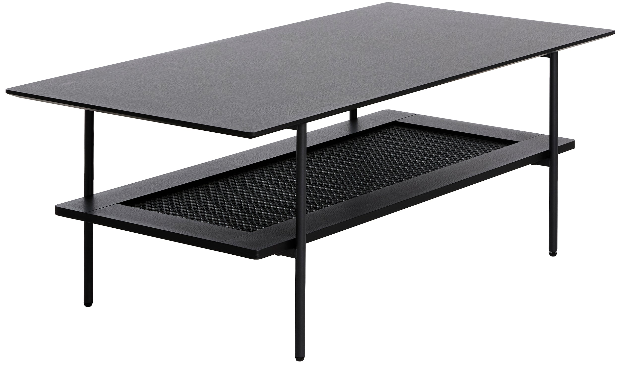 Stolik kawowy Mogest 110x55 cm dąb czarny z półką