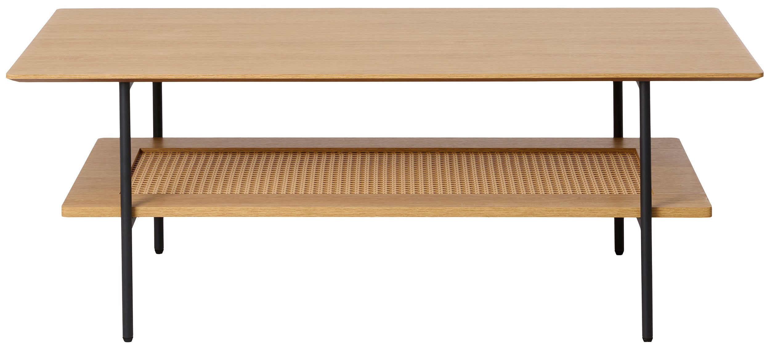 Stolik kawowy Mogest 110x55 cm dąb naturalny z półką