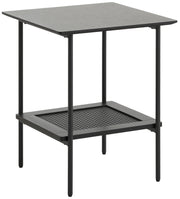 Stolik boczny Mogest 45x45 cm dąb czarny z półką