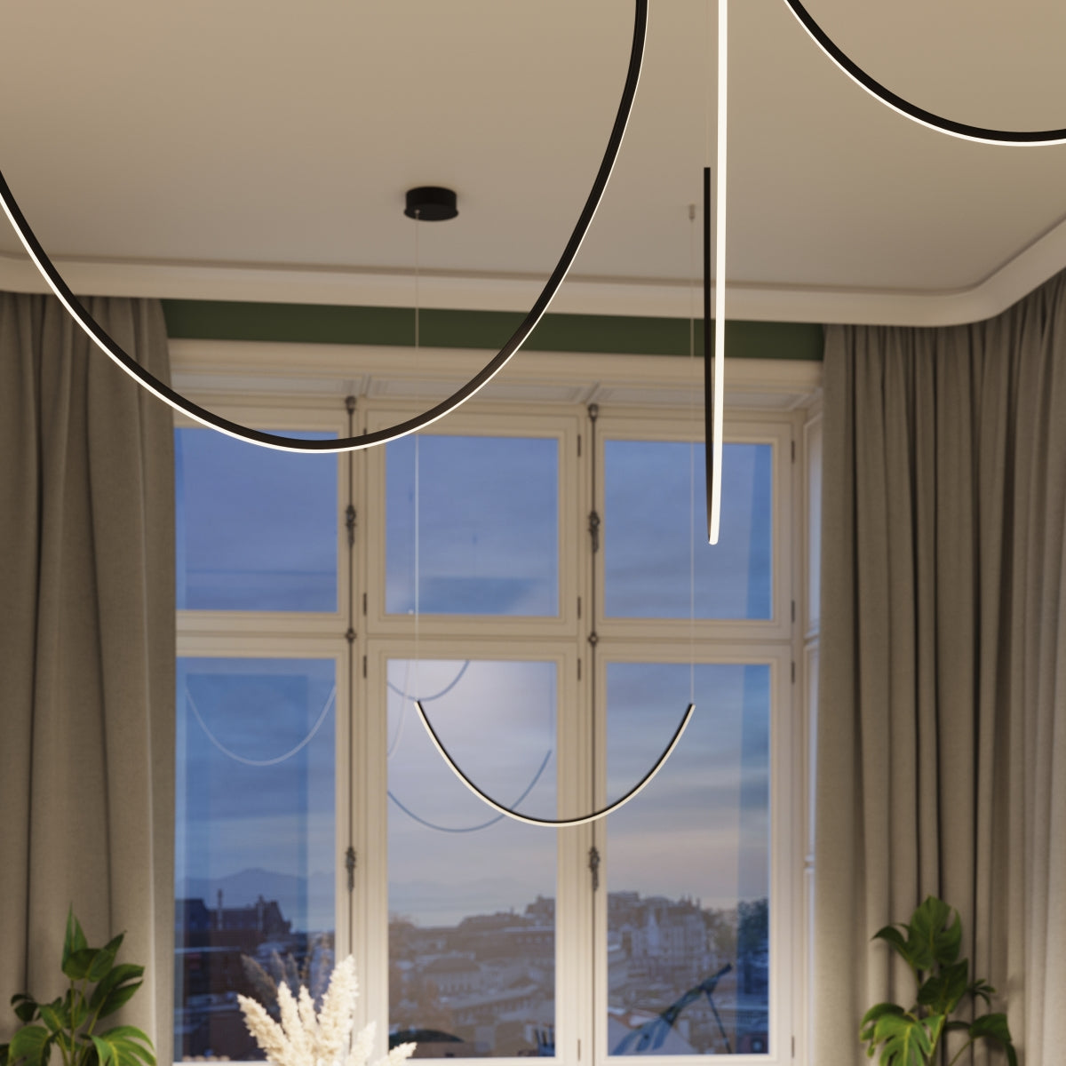 Żyrandol Alvar 3 LED czarny 3000K