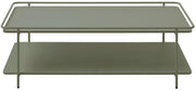 Stolik kawowy Yuba 55x110 cm z półką oliwkowy