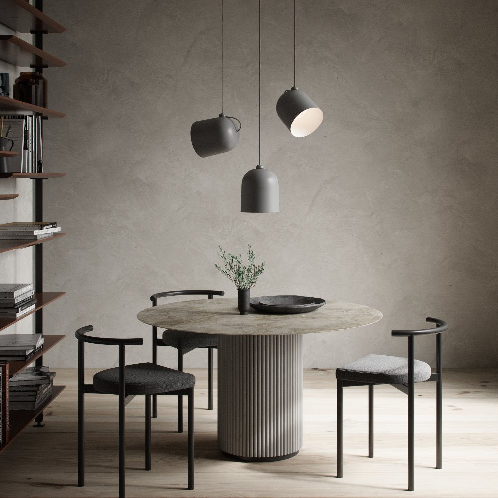Lampa wisząca Angle 31,5 cm szary metalowy klosz