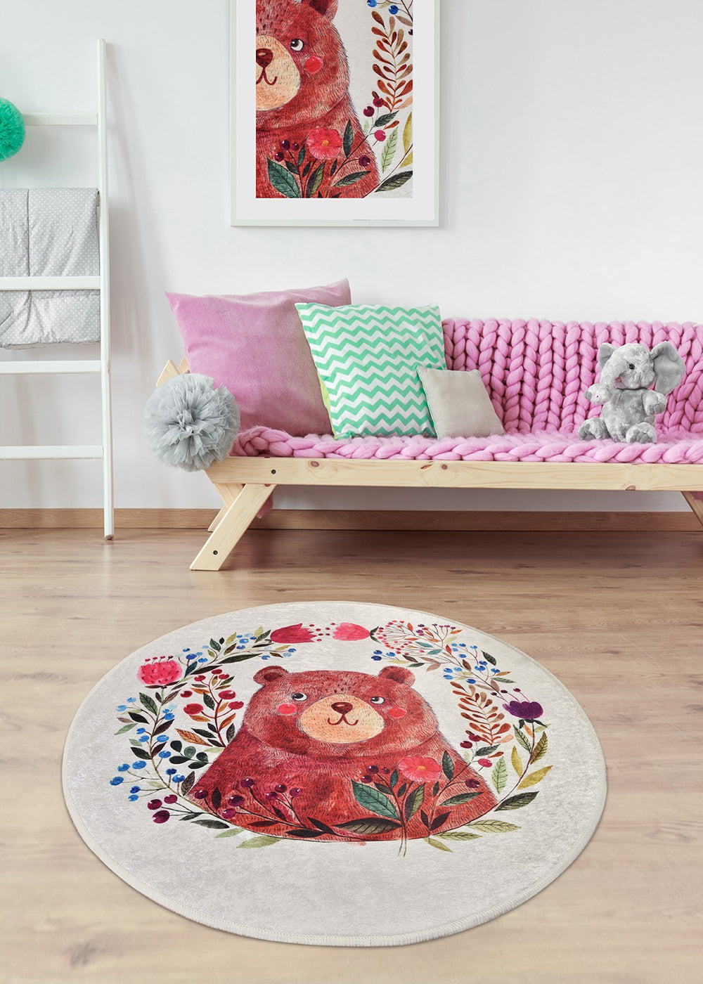 Dywan do pokoju dziecięcego Dinkley Misie ⌀140 cm