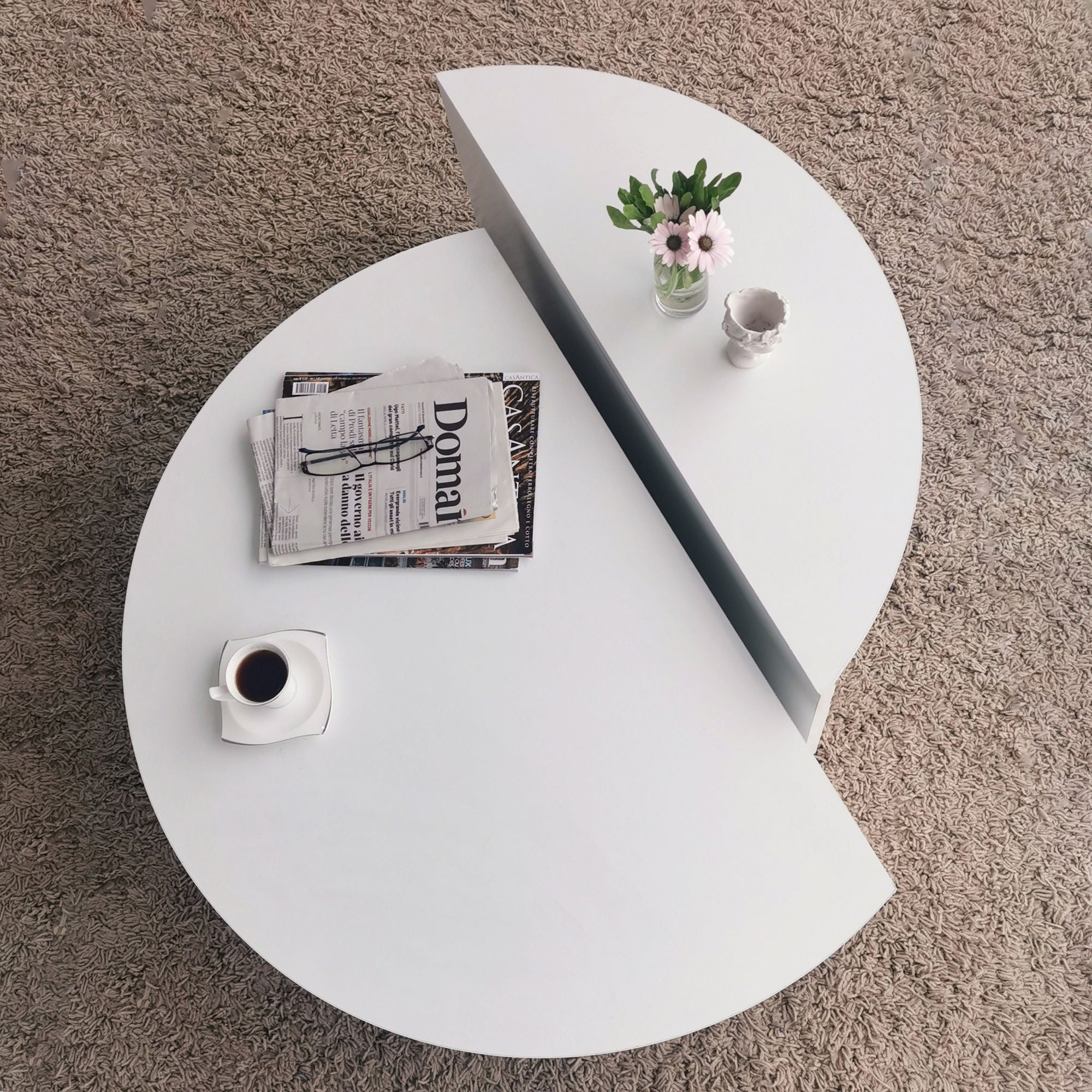 Stolik kawowy Theous 90x90 cm biały