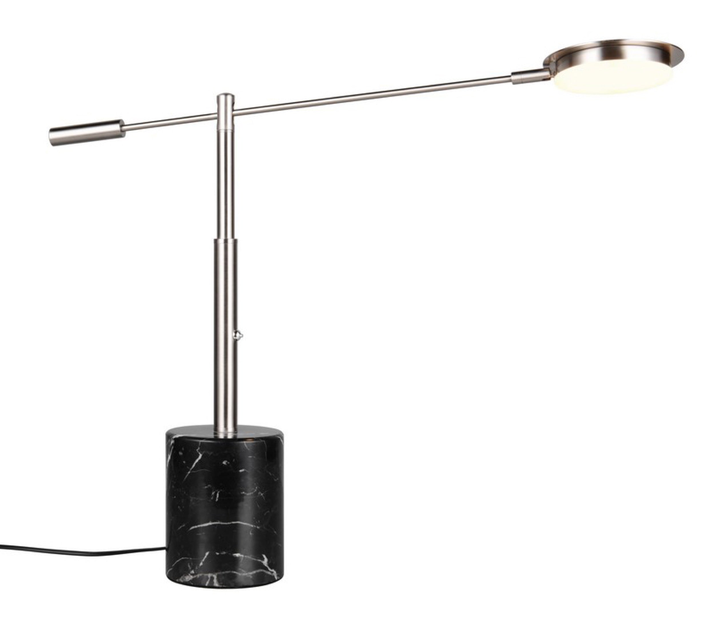 Lampa stołowa Fiore LED czarno-srebrna