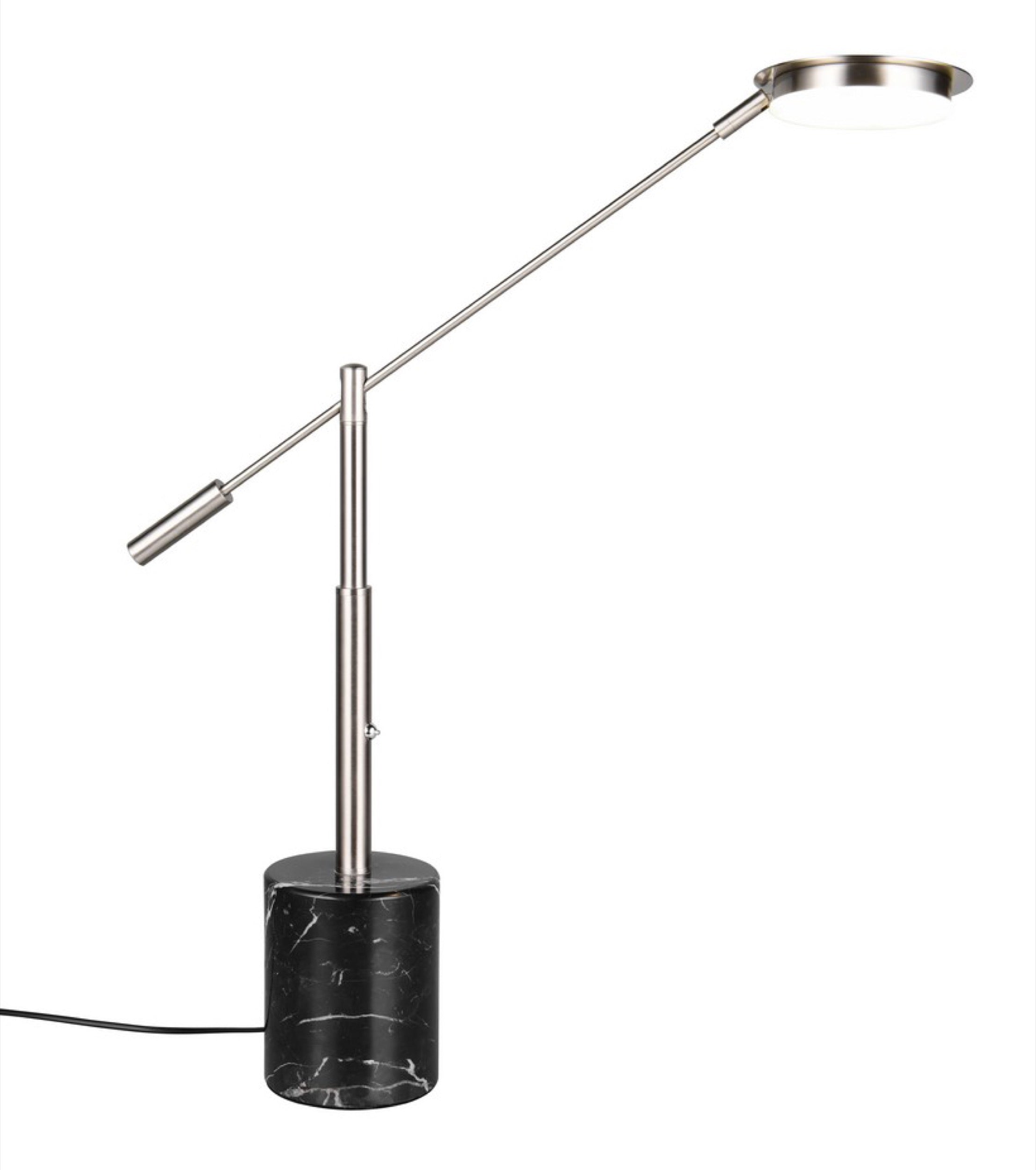 Lampa stołowa Fiore LED czarno-srebrna
