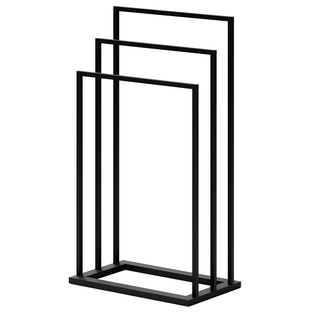 Wieszak na ręczniki Hagier stojący czarny 50x30x90 cm