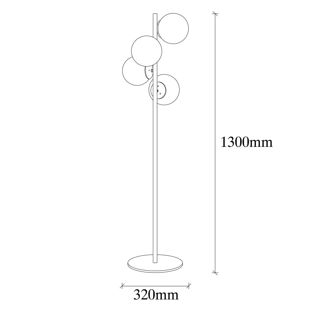 Lampa stojąca Spinoza x4 miedziana