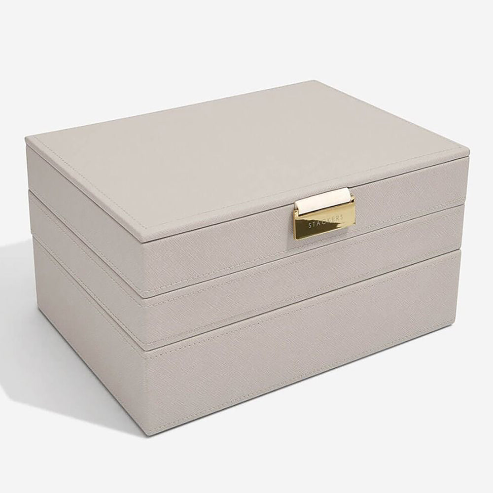 Szkatułka na biżuterię Classic Jewellery Box szaro-brązowy