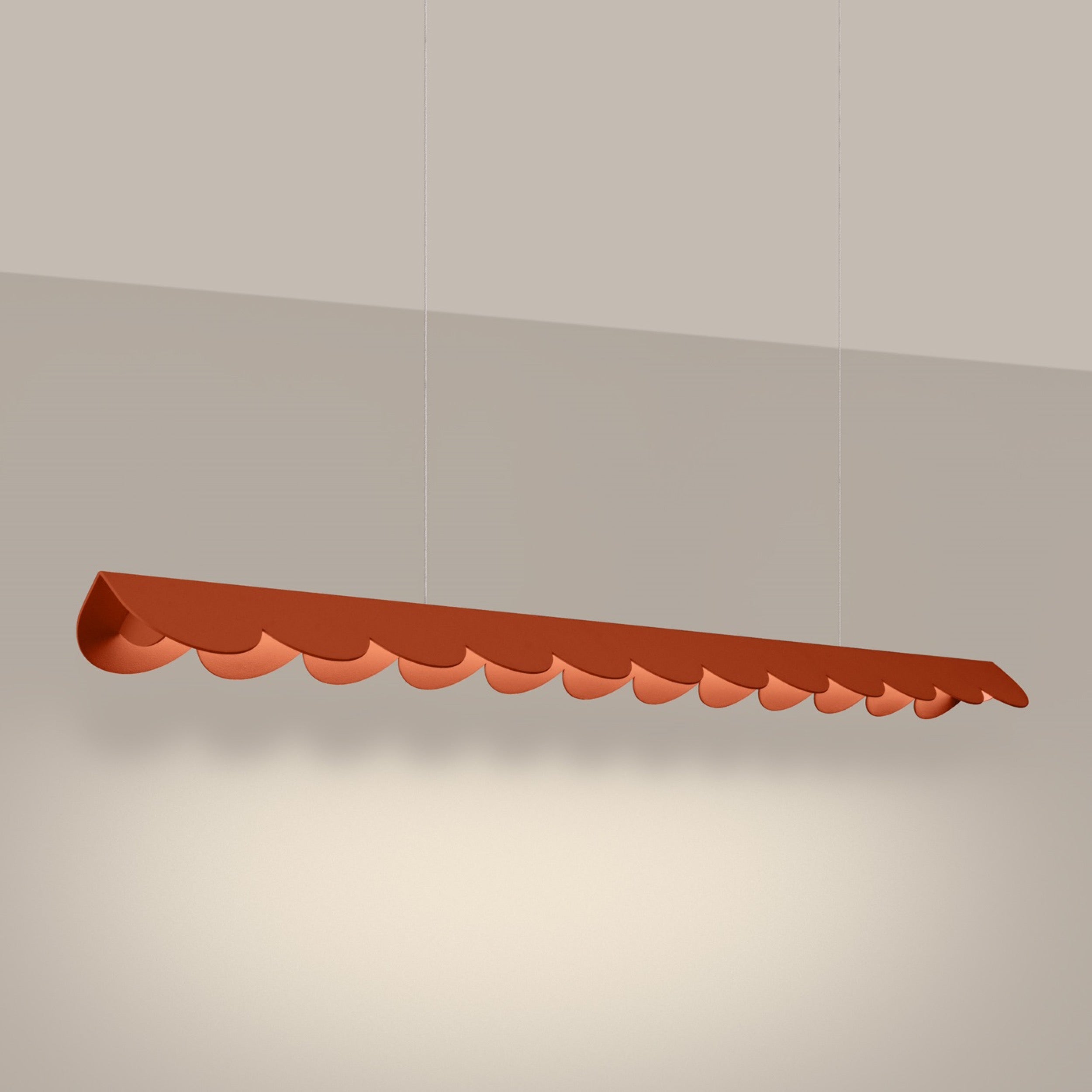 Lampa wisząca Biscuit ochra czerwona LED barwa ciepła