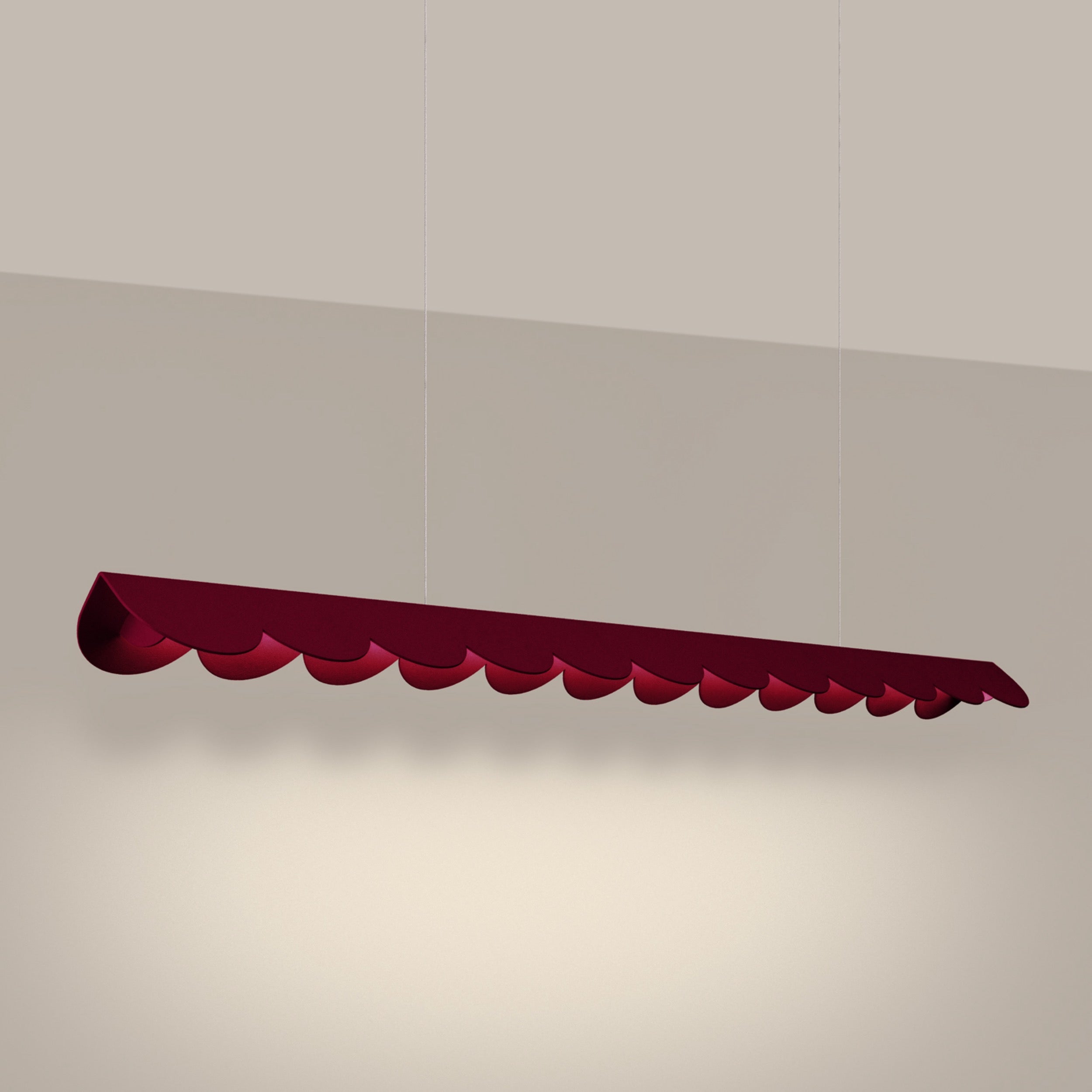 Lampa wisząca Biscuit burgund LED barwa ciepła