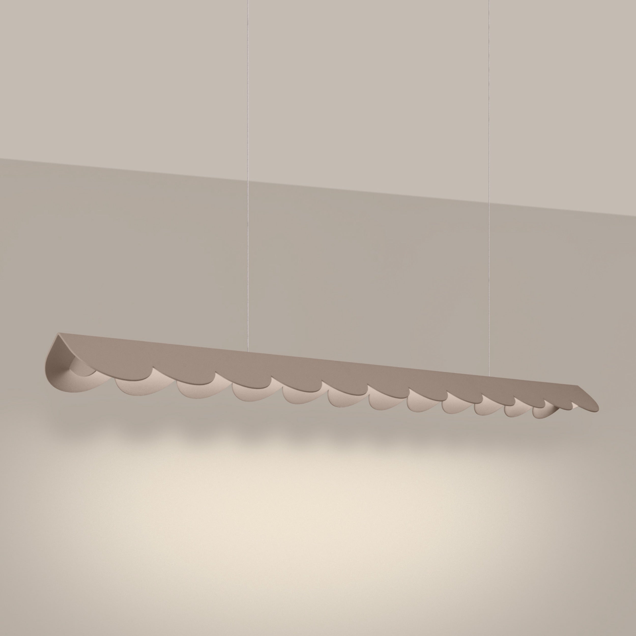 Lampa wisząca Biscuit taupe LED barwa ciepła