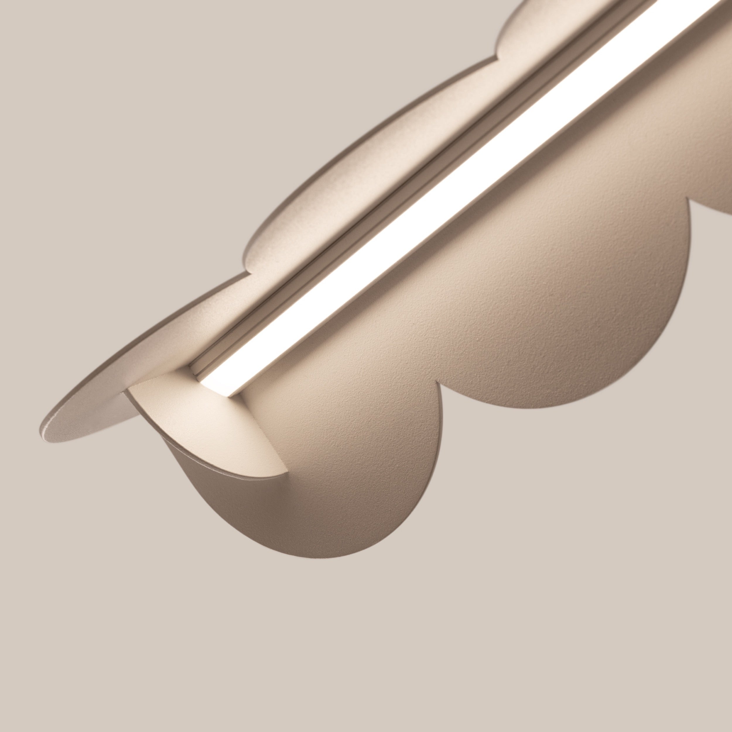 Lampa wisząca Biscuit taupe LED barwa ciepła