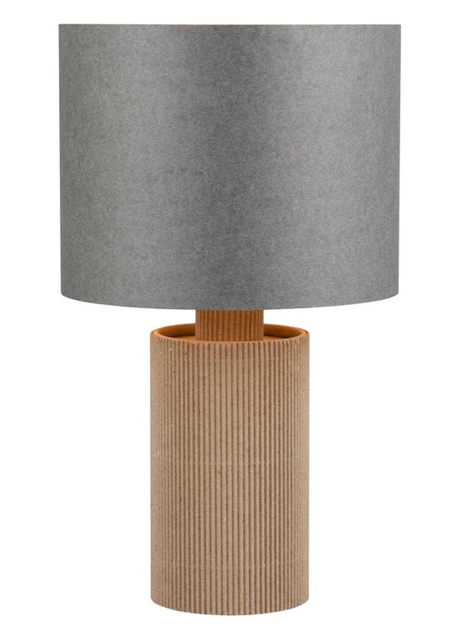 Lampa stołowa Canio brązowo-szara