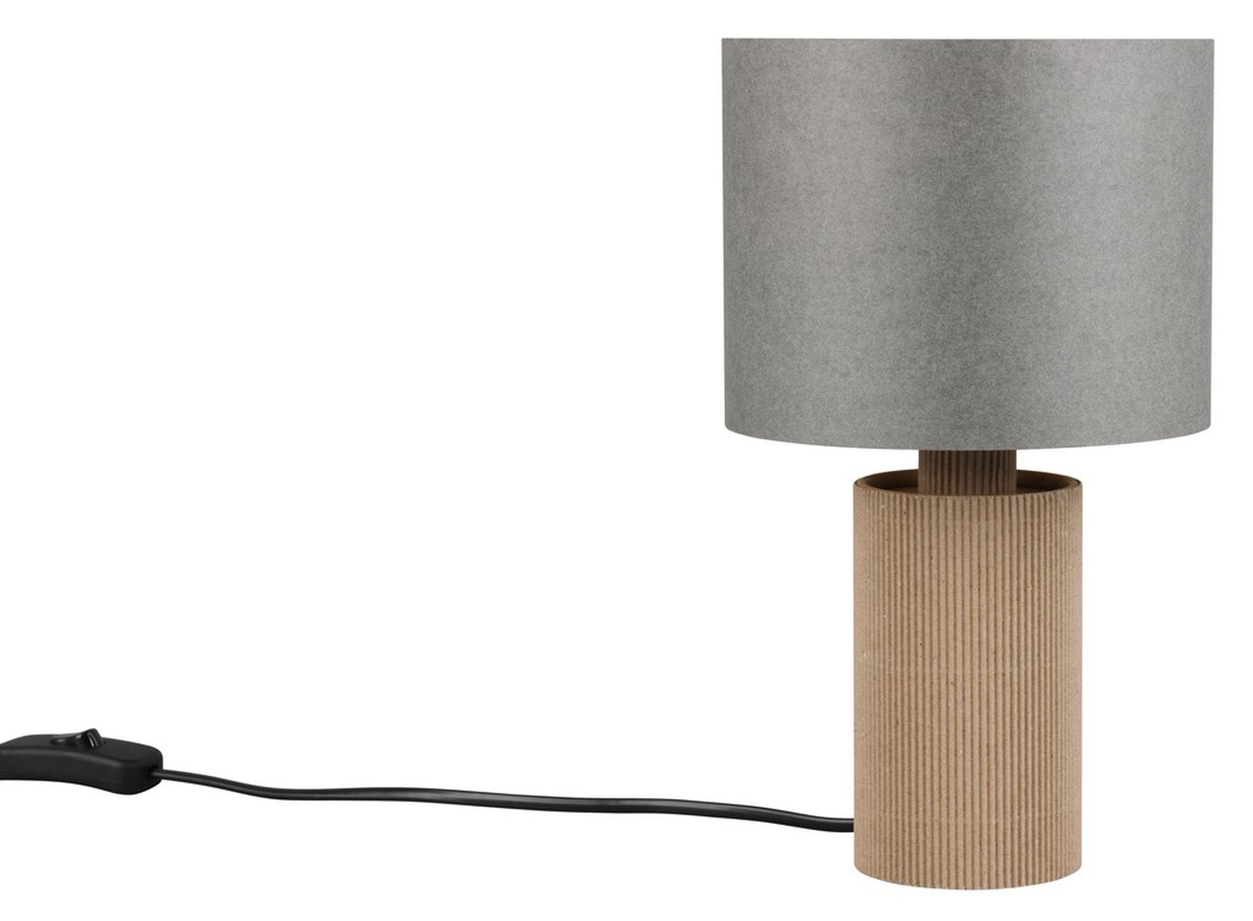 Lampa stołowa Canio brązowo-szara