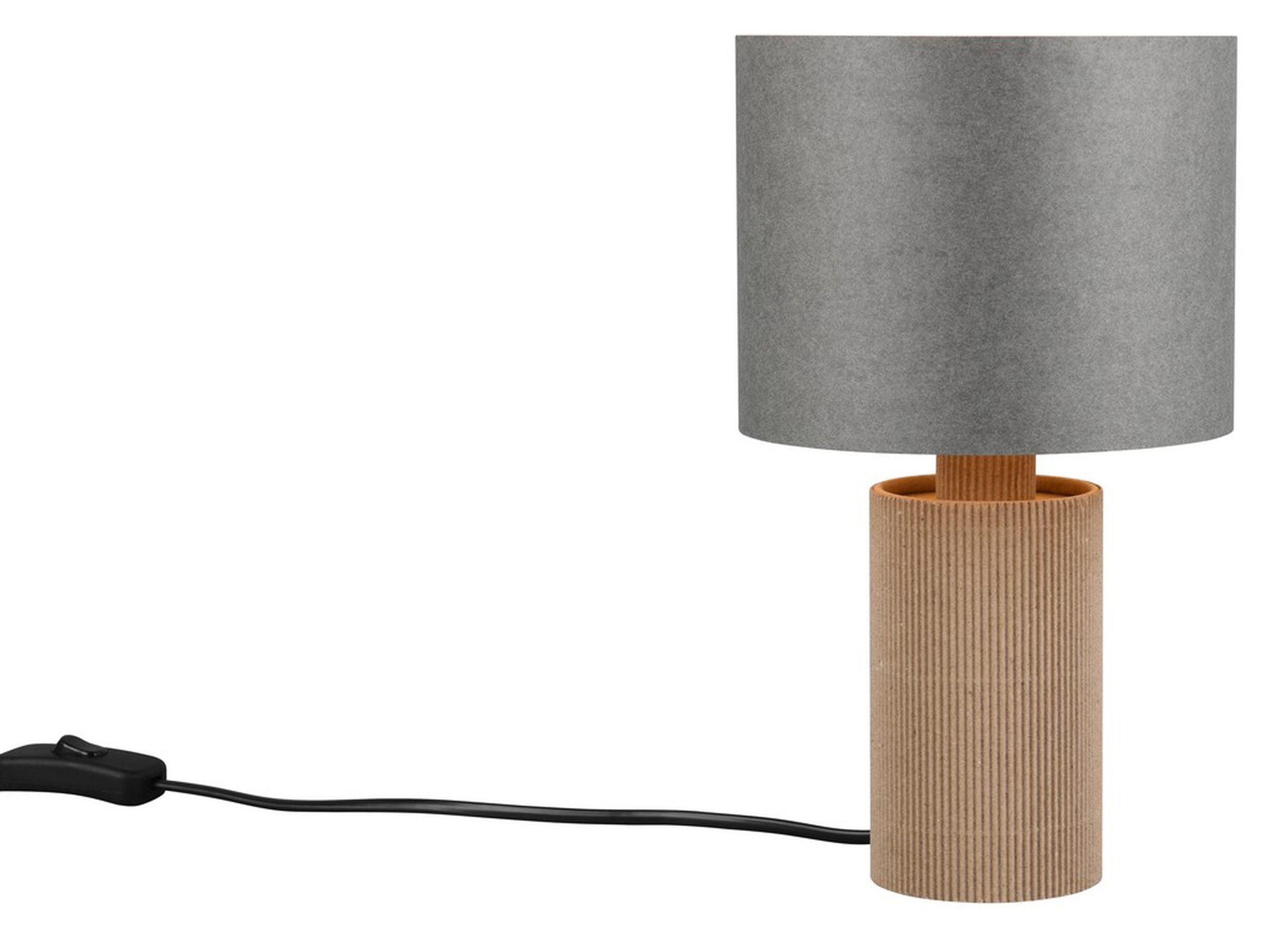 Lampa stołowa Canio brązowo-szara