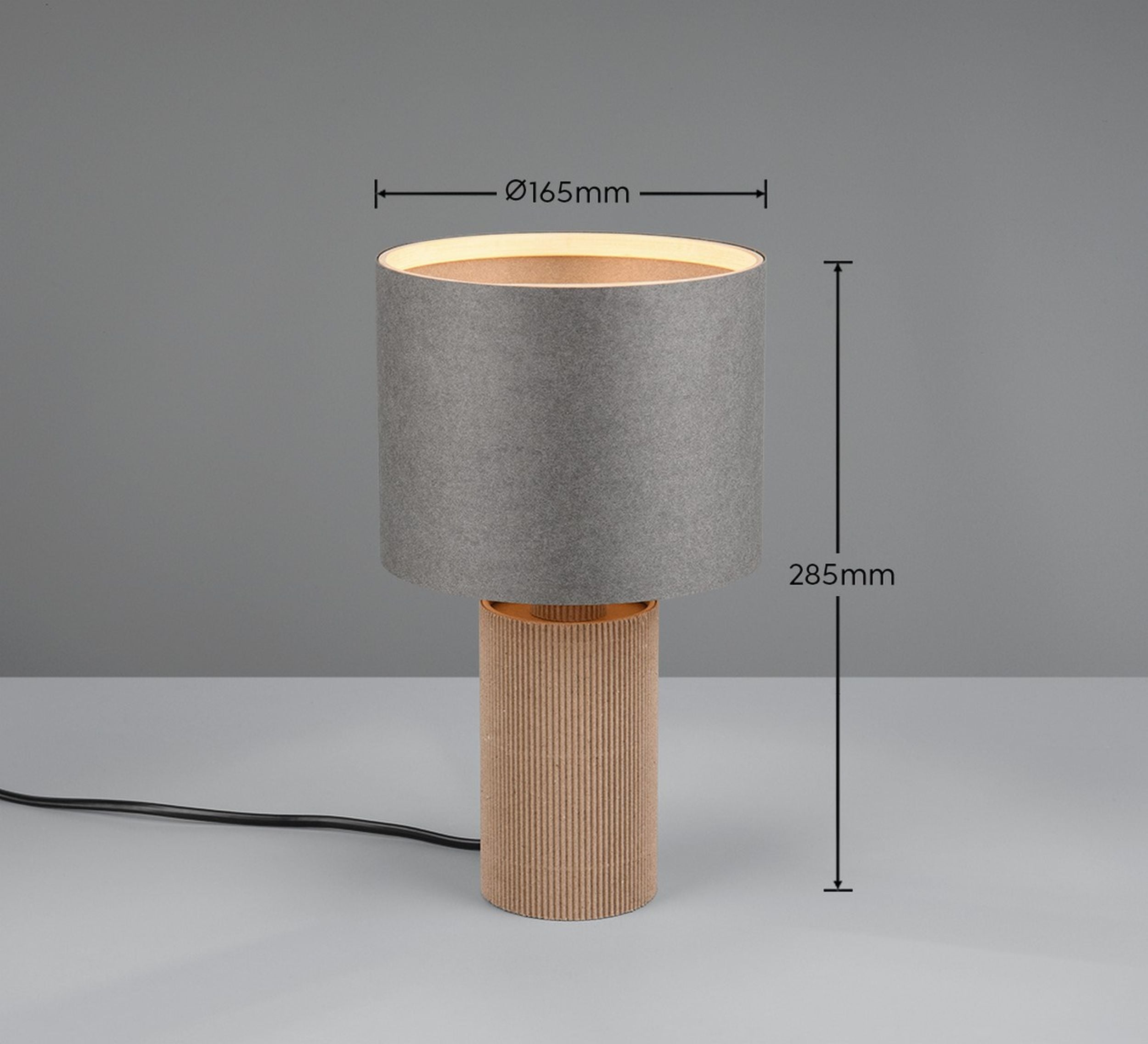 Lampa stołowa Canio brązowo-szara