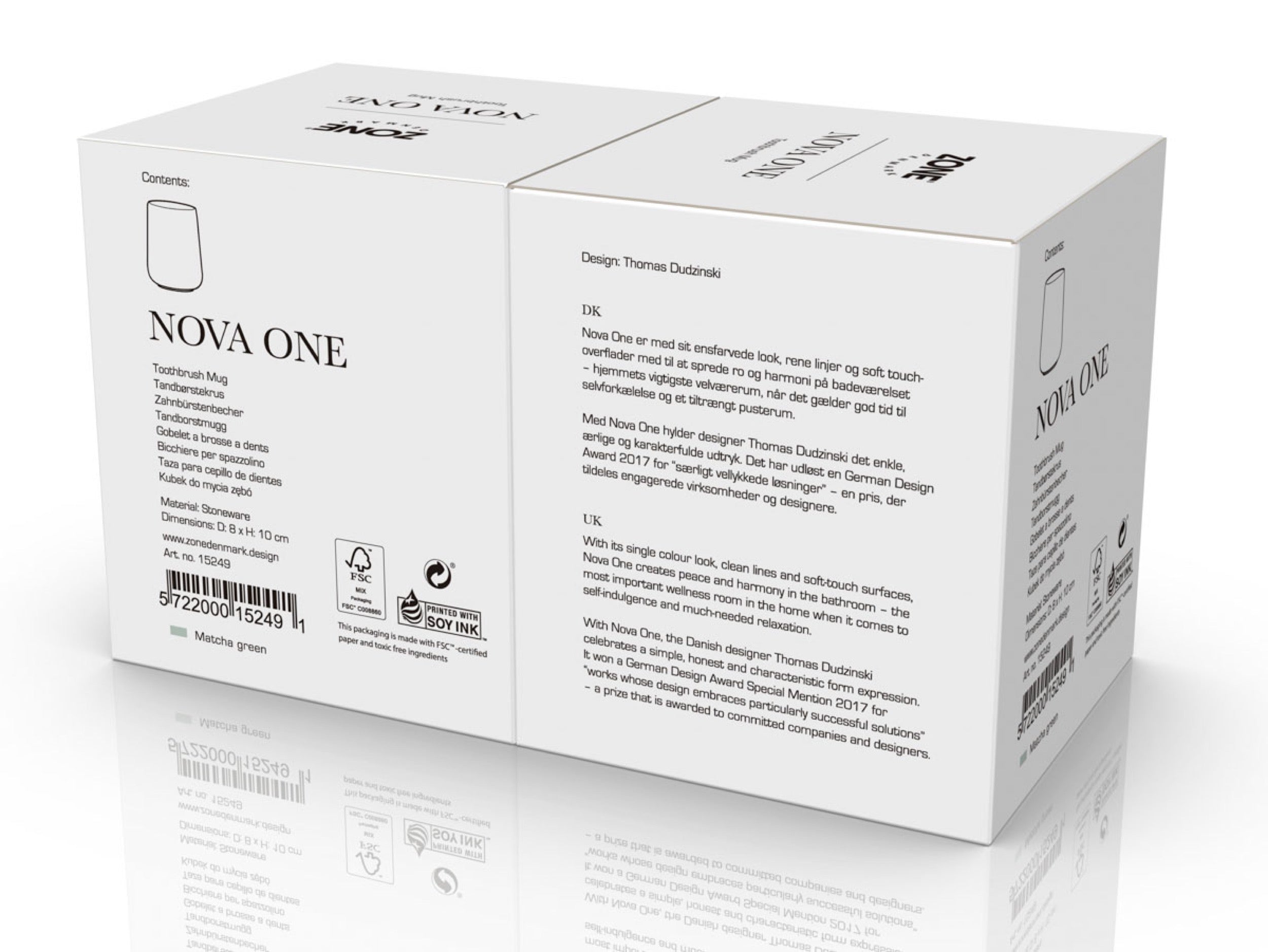 Kubek na szczoteczki do zębów Nova One zielony