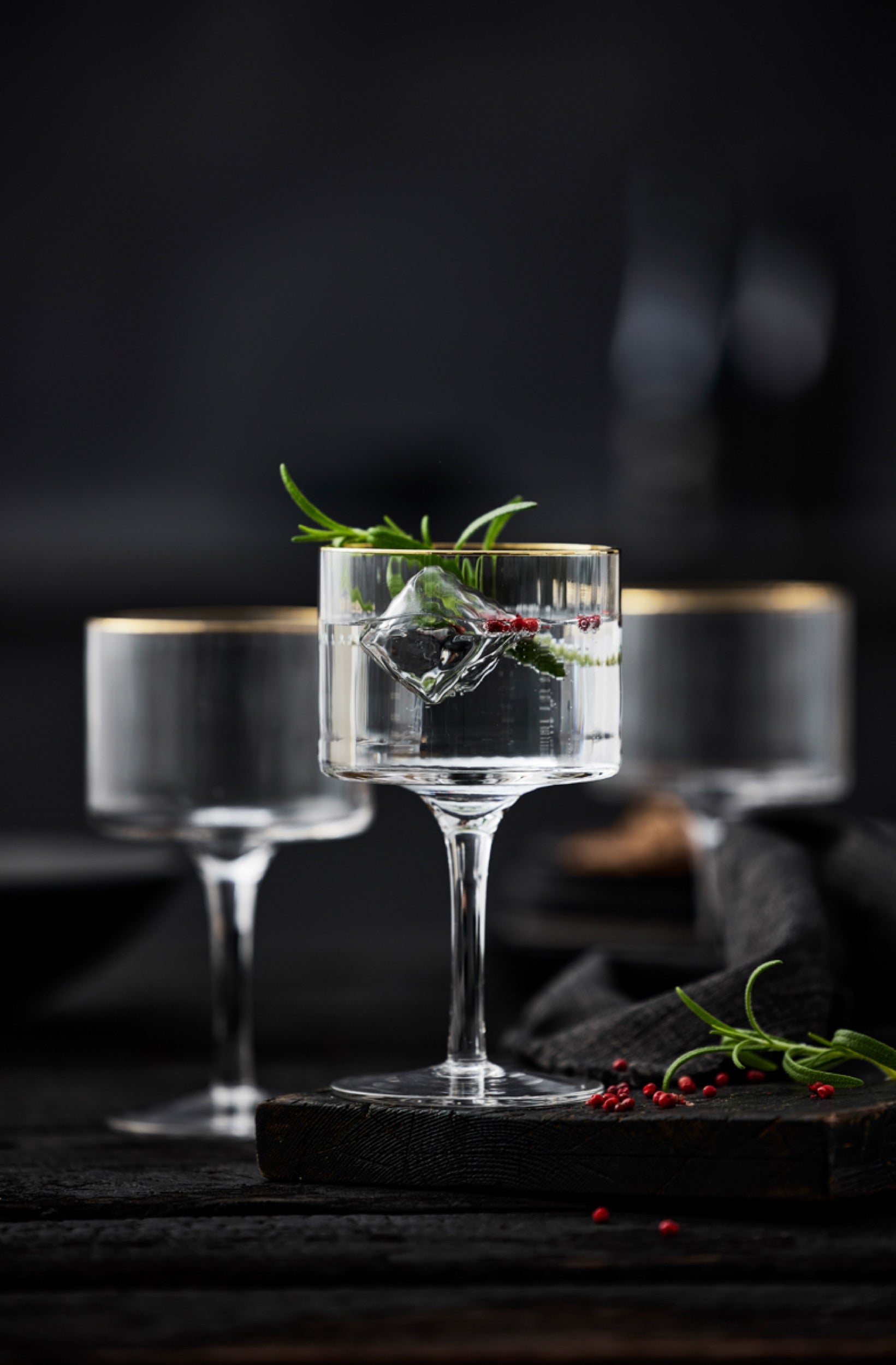 Zestaw 4 kieliszków do ginu Palermo 320 ml złote