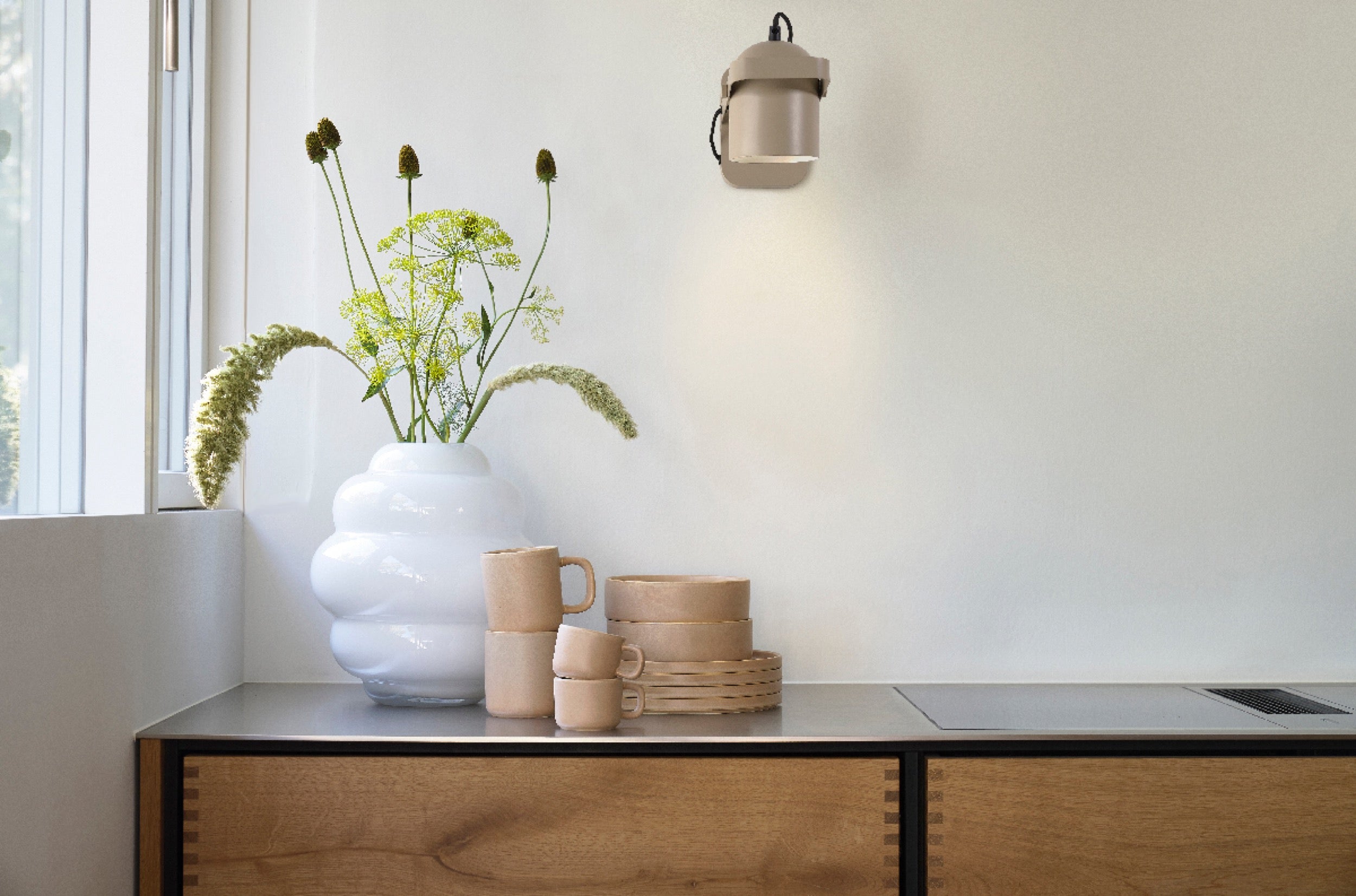 Zestaw 2 talerzy porcelanowych Fjord 21 cm kremowe