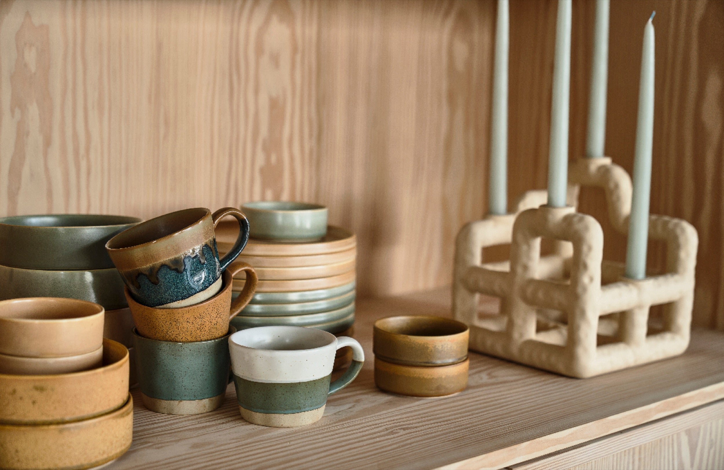 Zestaw 2 talerzy porcelanowych Fjord 21 cm kremowe