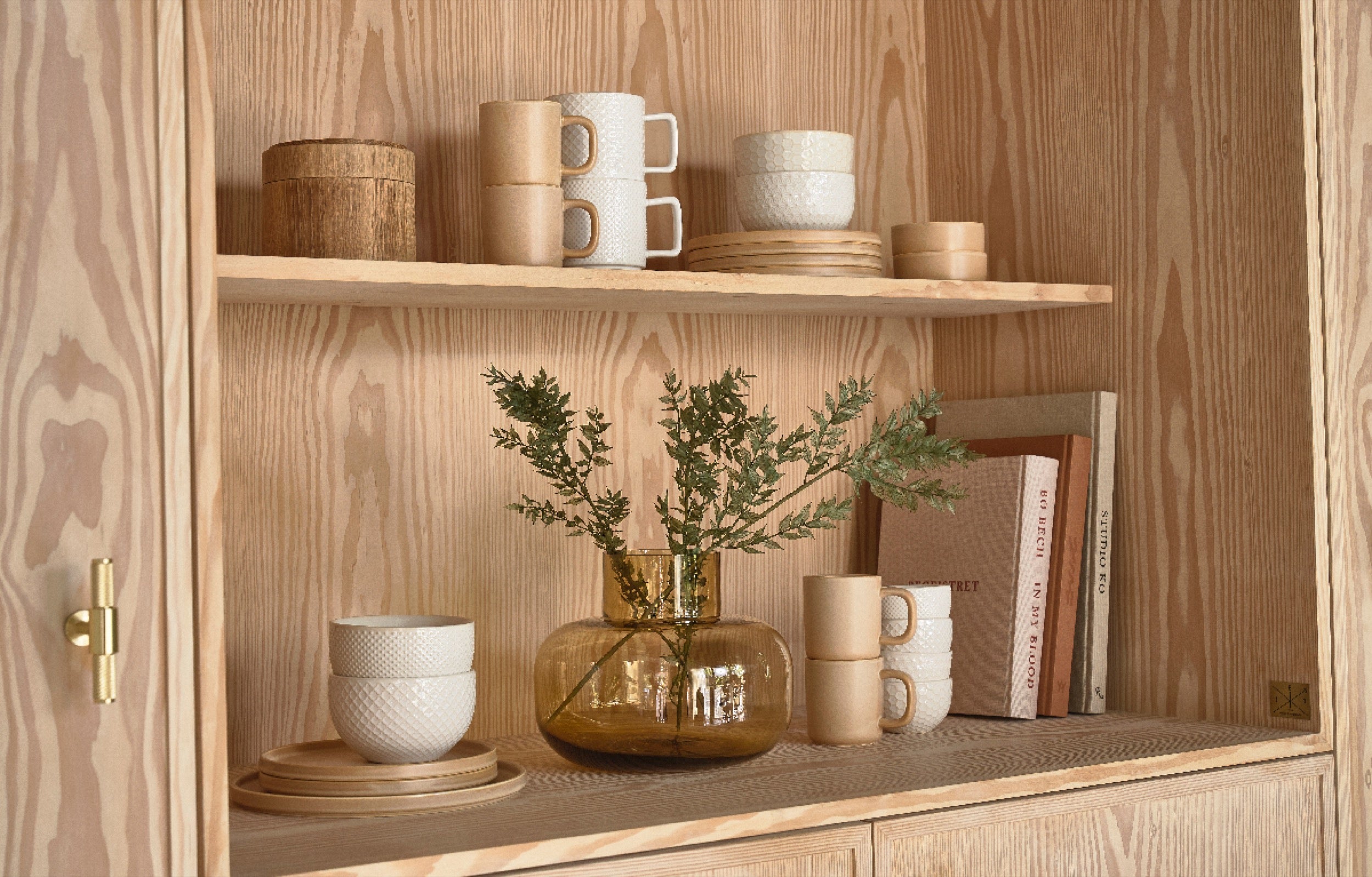 Zestaw 2 talerzy porcelanowych Fjord 21 cm kremowe