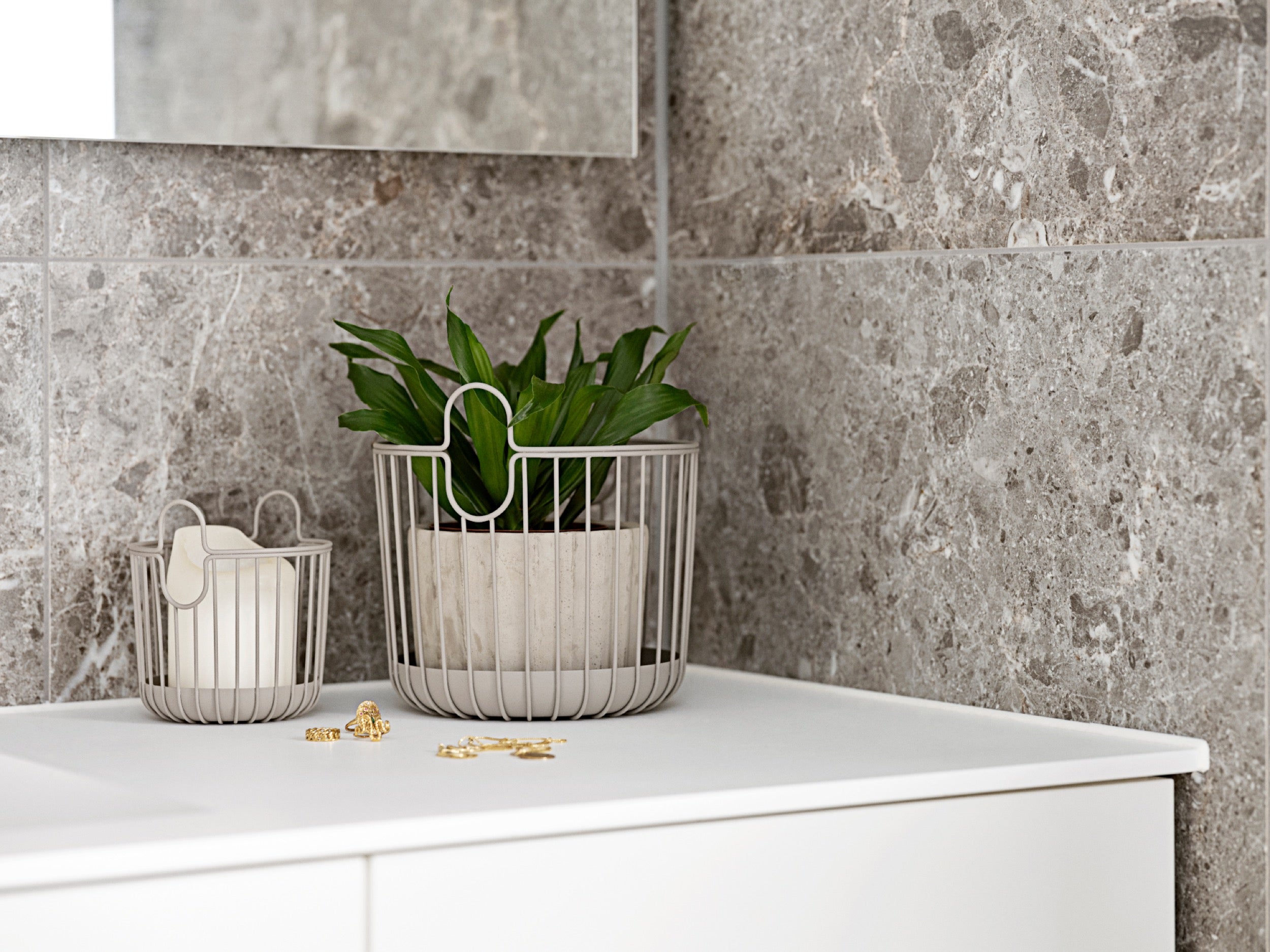 Kosz do przechowywania Inu 20x20 cm taupe