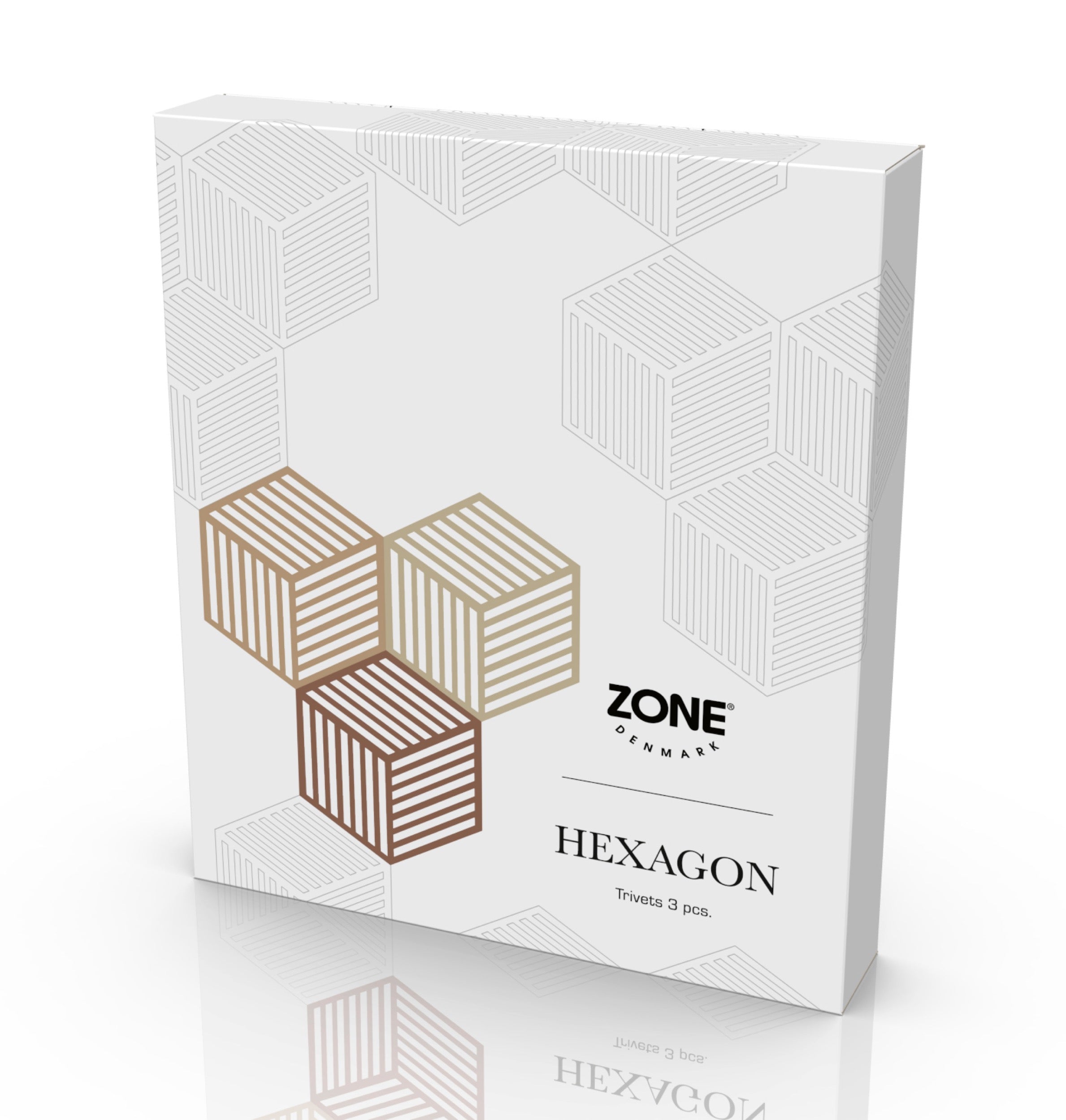 Zestaw 3 podkładek ochronnych Hexagon kolorowe
