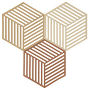 Zestaw 3 podkładek ochronnych Hexagon kolorowe