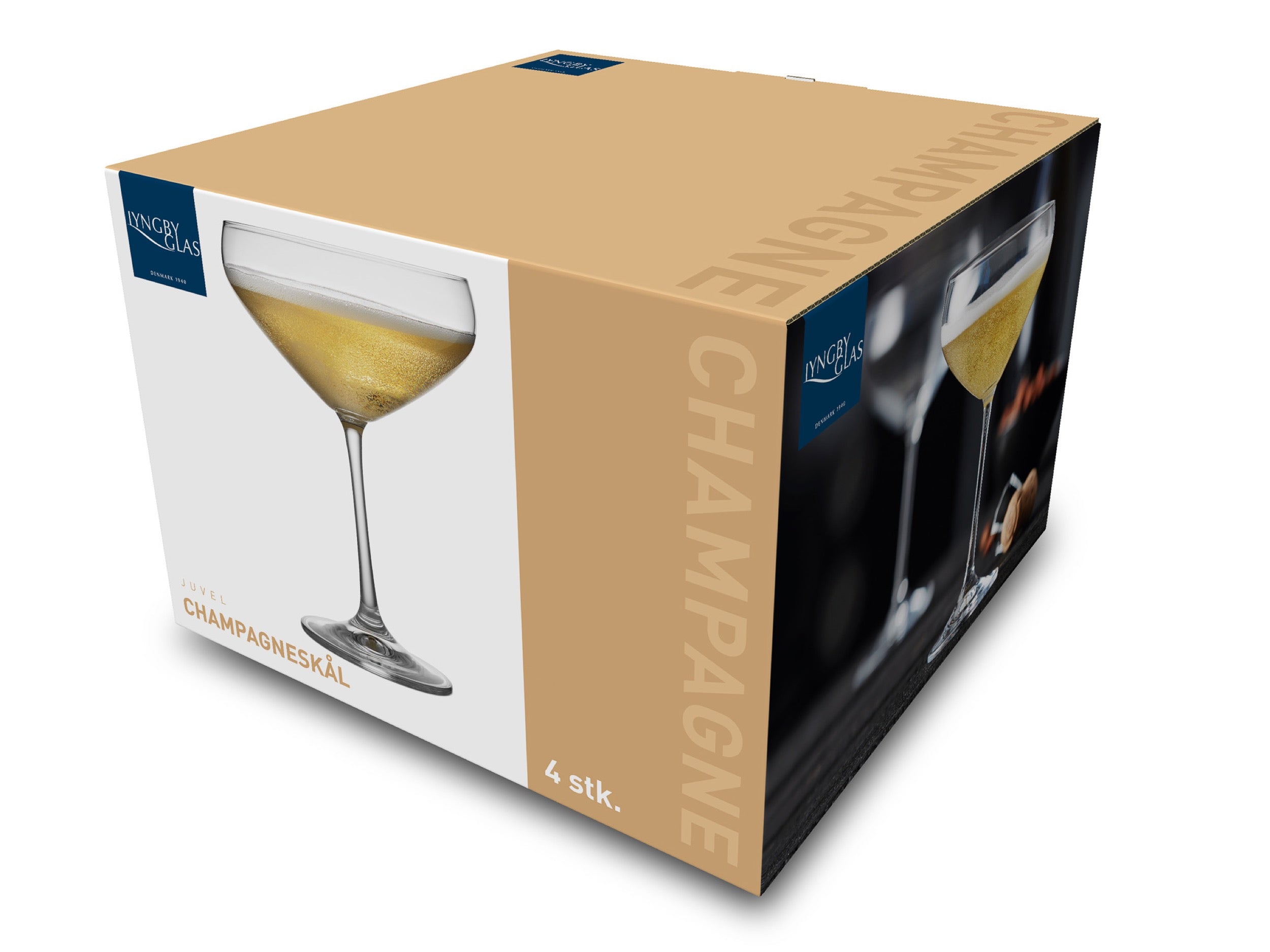 Zestaw 4 kieliszków do szampana Juvel 340 ml
