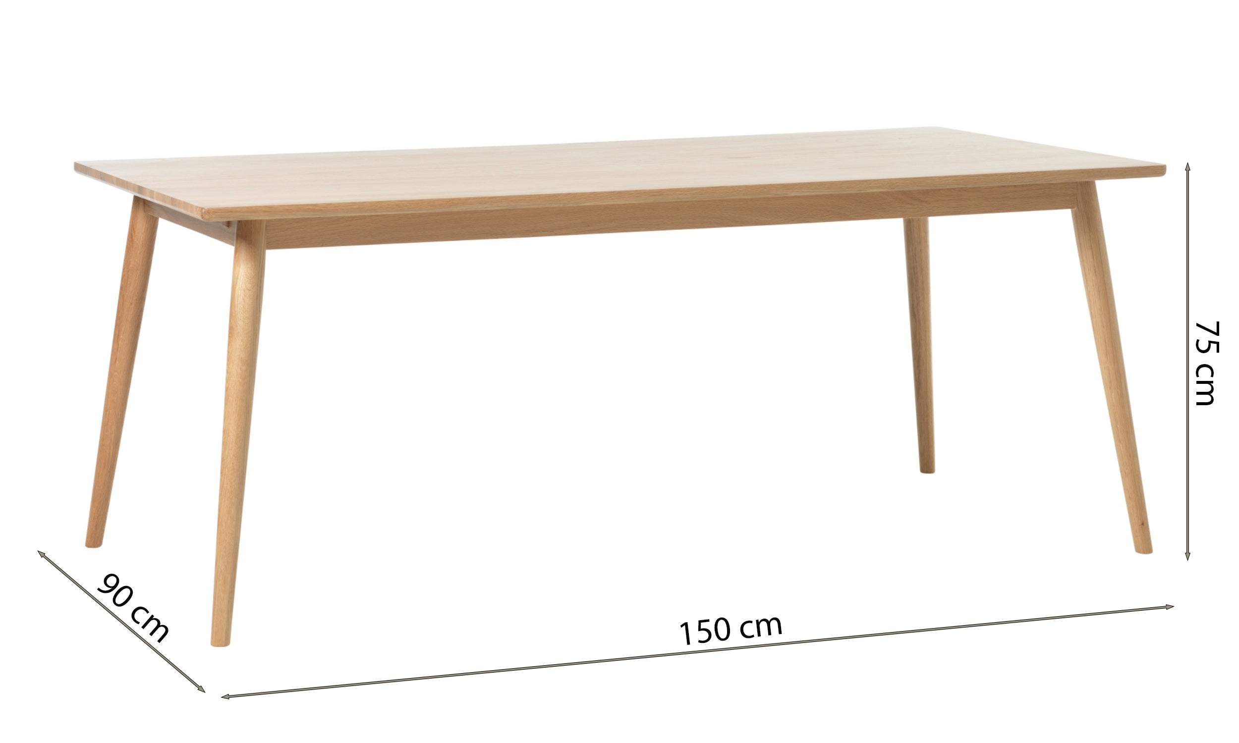 Stół do jadalni Visimmy 90x150 cm dąb