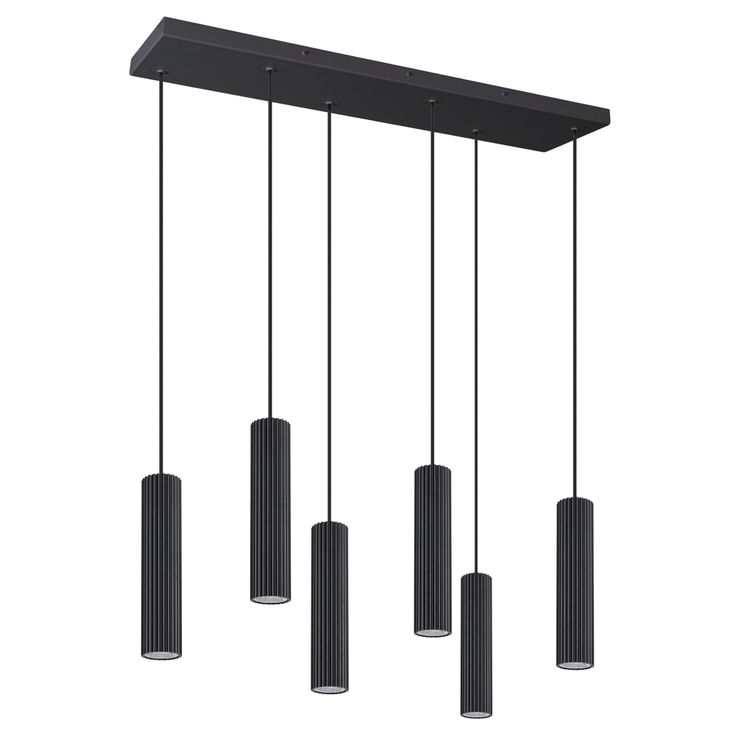 Lampa wisząca Smart Ivar 6L czarna LED barwa ciepła