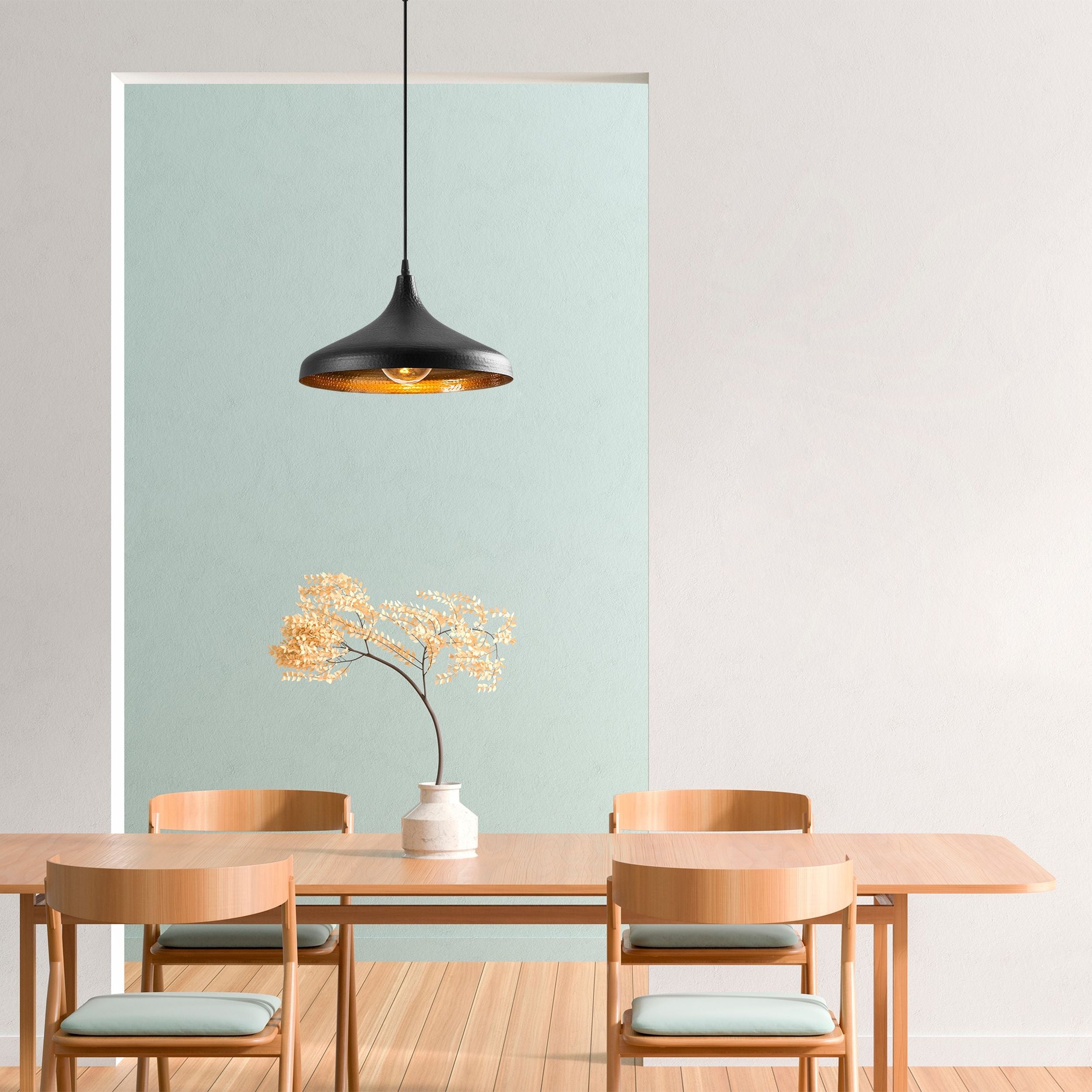 Lampa wisząca Haliness średnica 36 cm czarna
