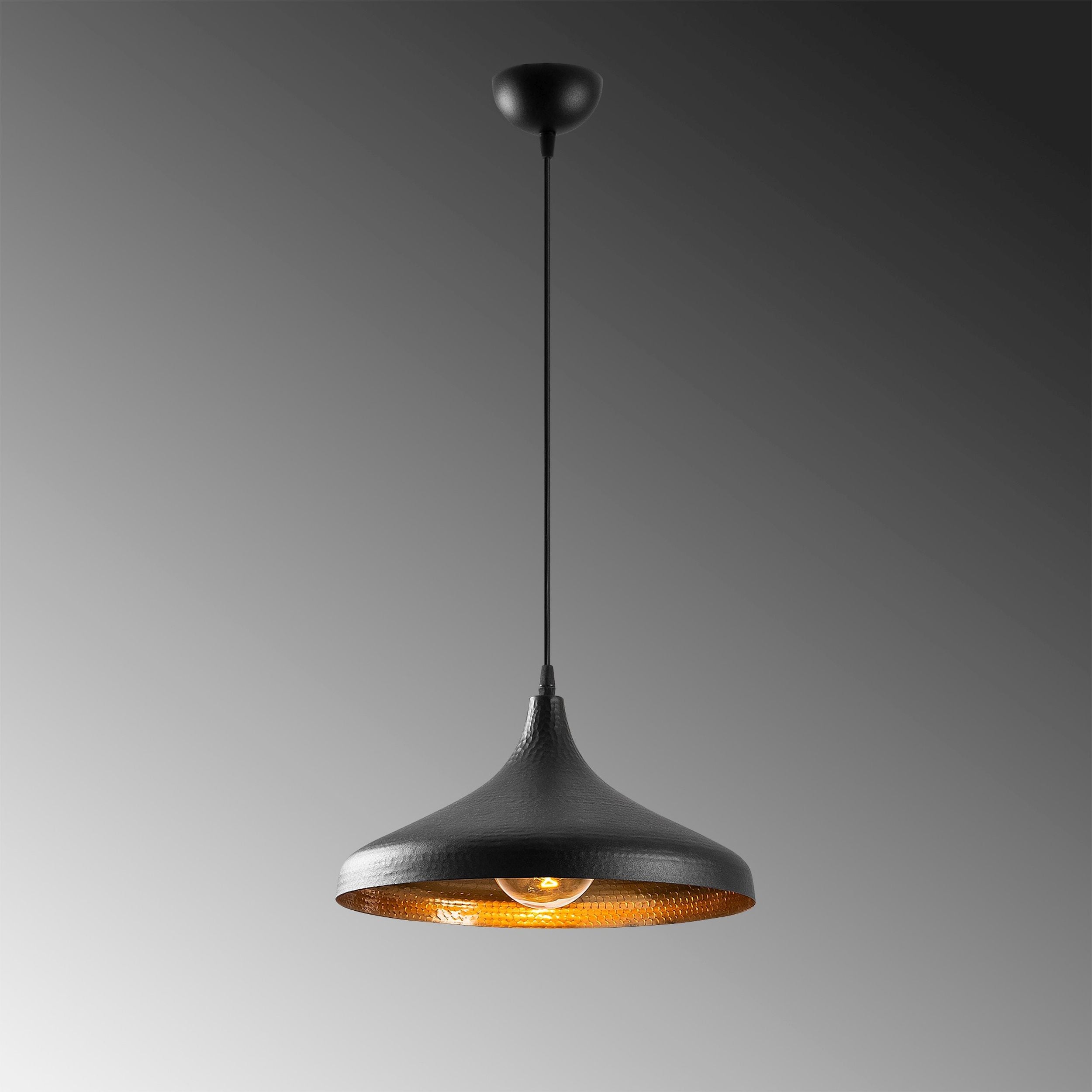 Lampa wisząca Haliness średnica 36 cm czarna