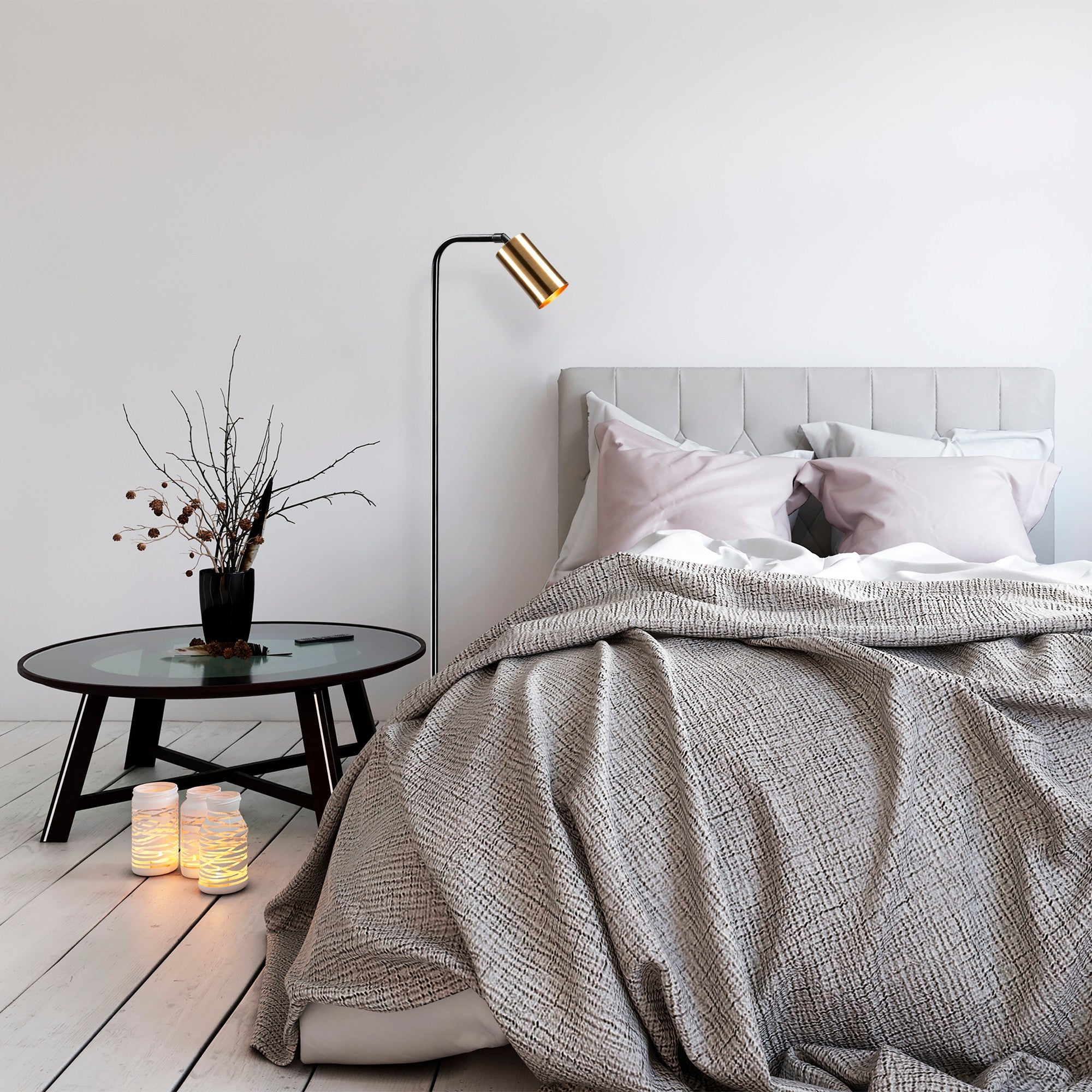 Lampa podłogowa Frined czarno/złota