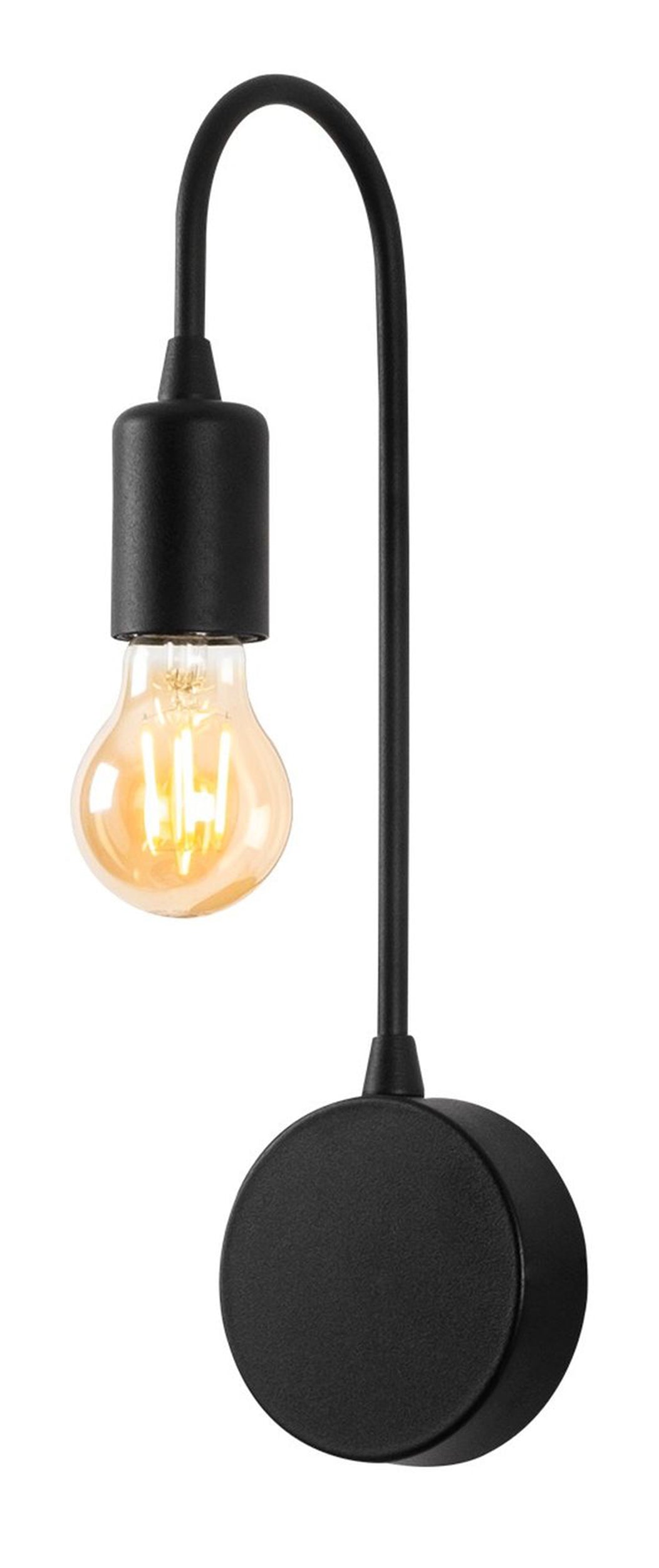 Lampa ścienna Vitags czarna metalowa