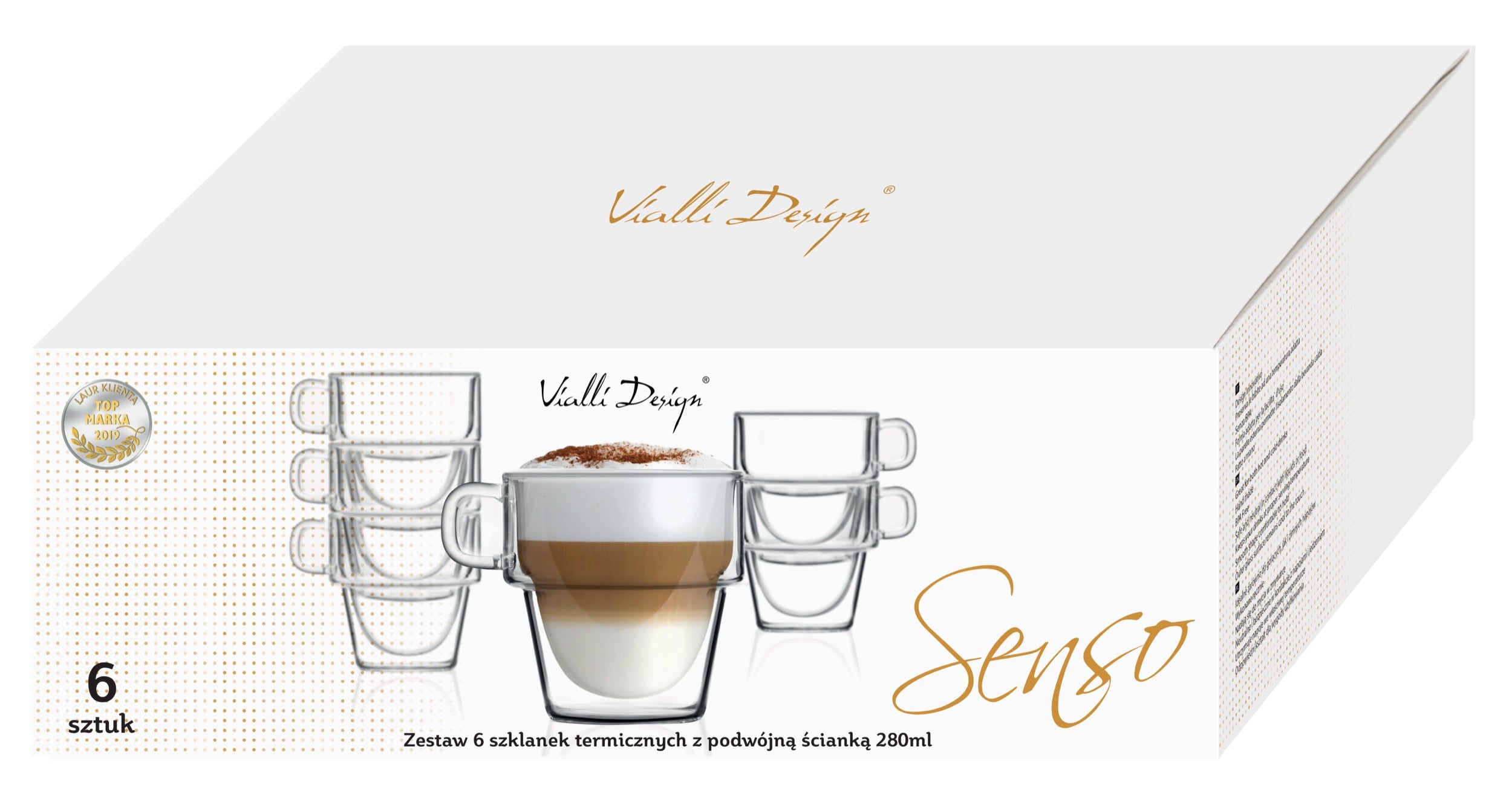Zestaw 6 szklanek Senso 280 ml