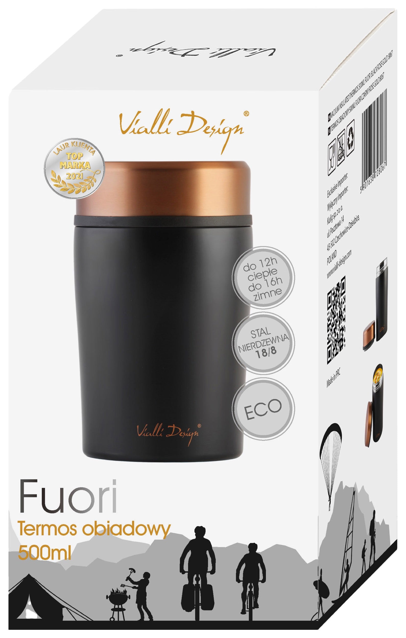 Termos obiadowy Fuori 500 ml czarny