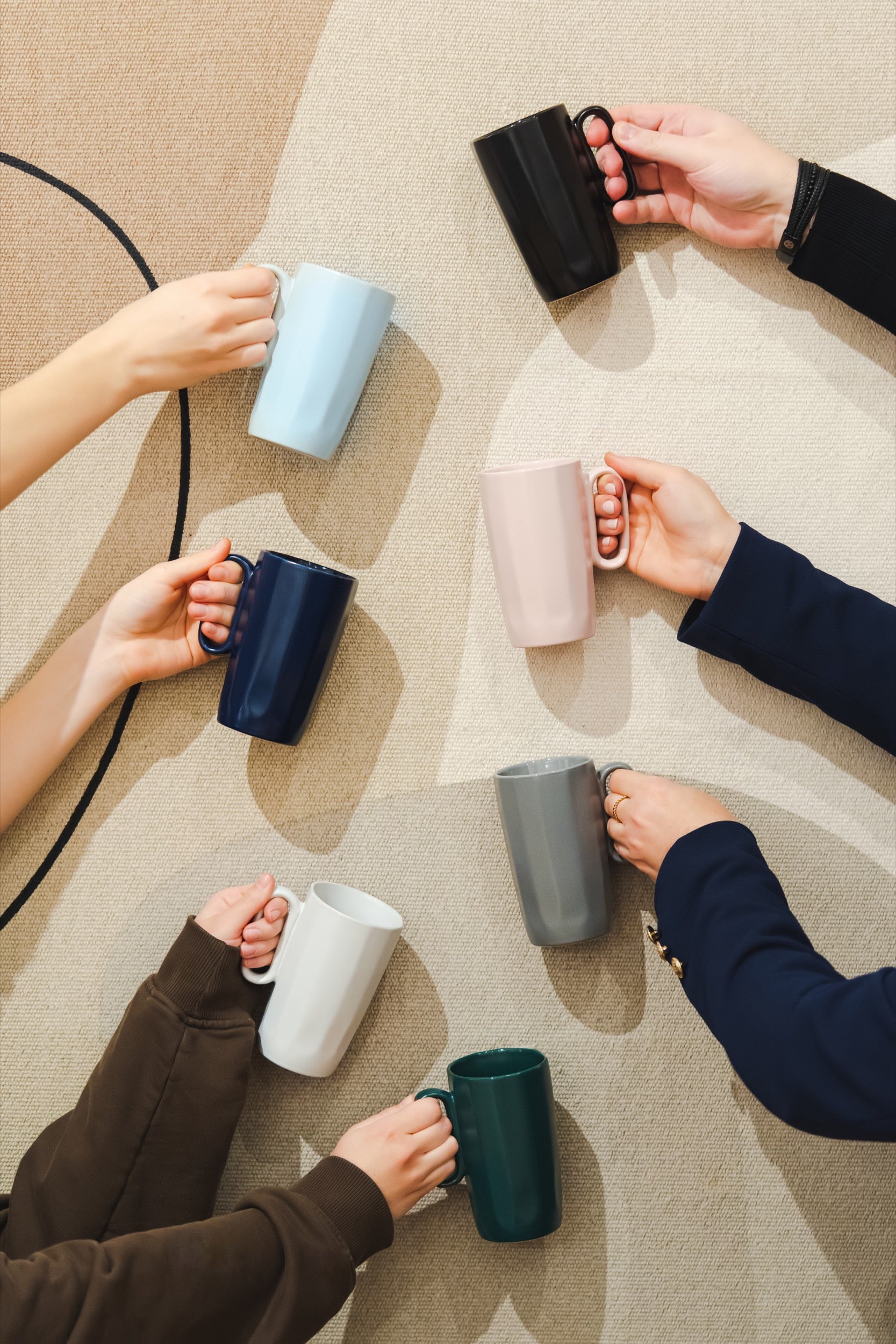 Zestaw 2 kubków Fuori 330 ml ceramiczne miętowe