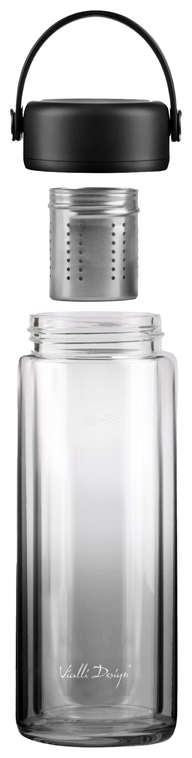 Butelka z zaparzaczem Fuori 350 ml czarna