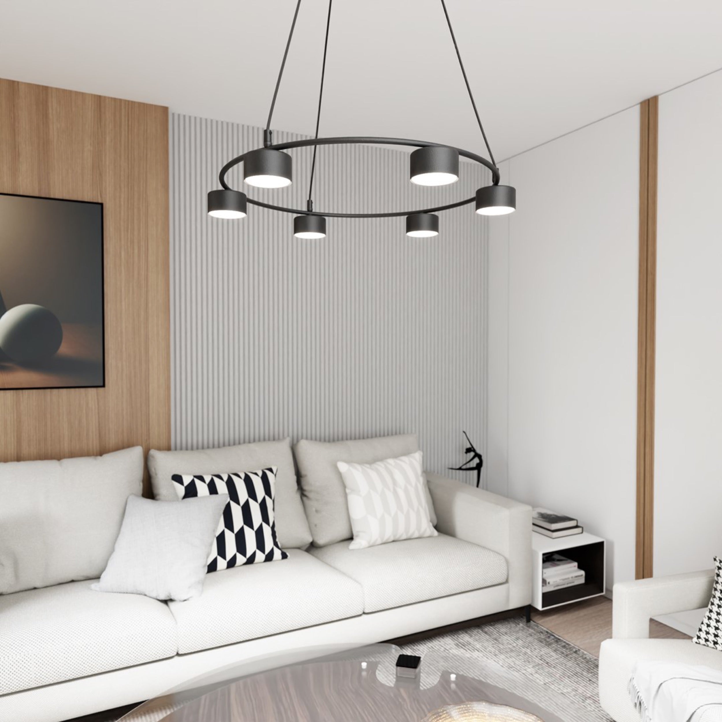 Lampa sufitowa Starlit x6 czarna