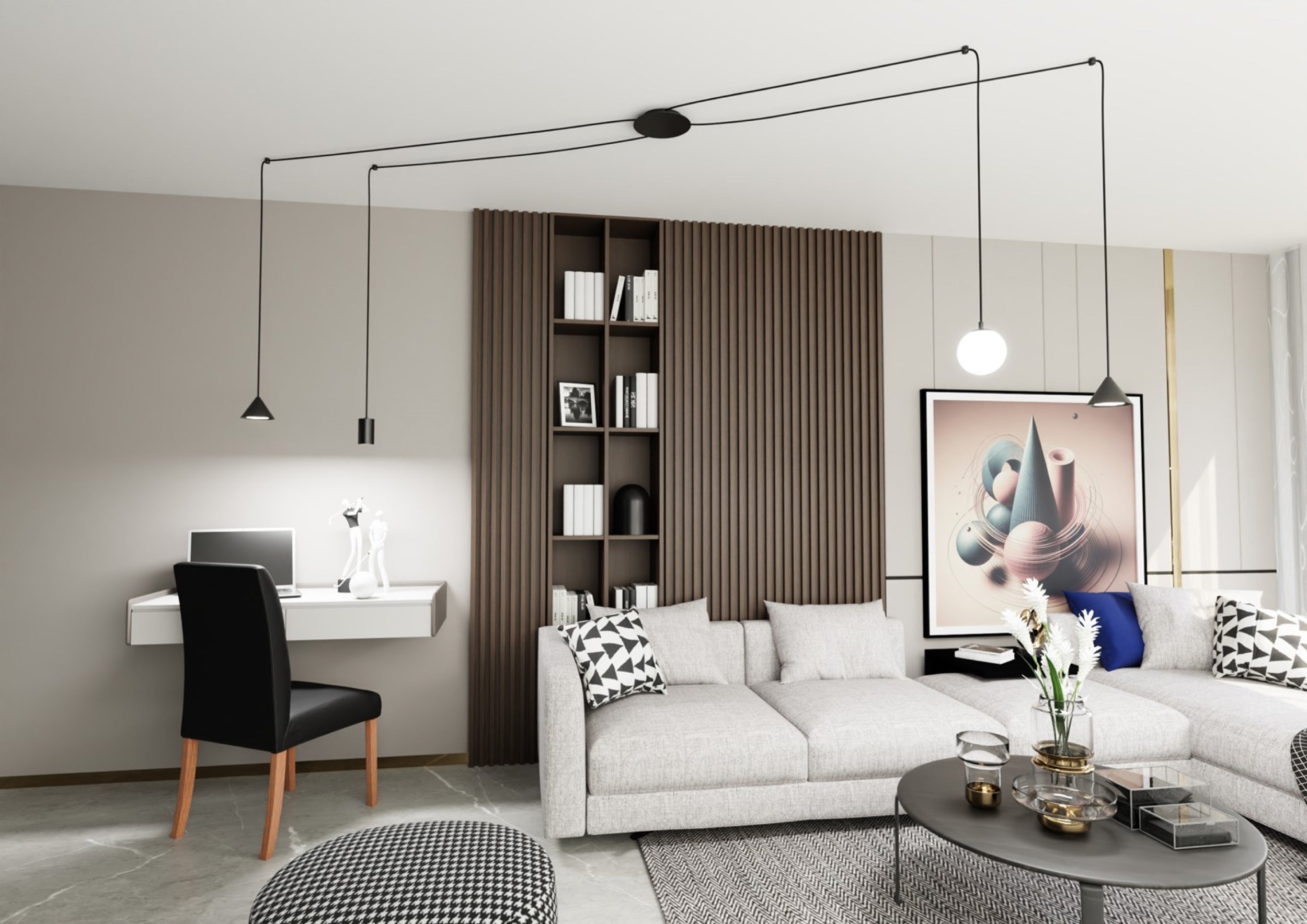 Lampa sufitowa Fuji x4 czarna