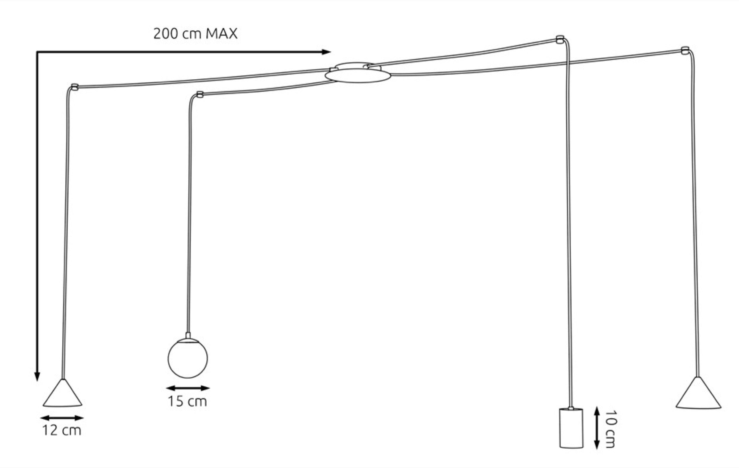 Lampa sufitowa Fuji x4 złota