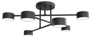 Lampa sufitowa Hallo x6 czarna