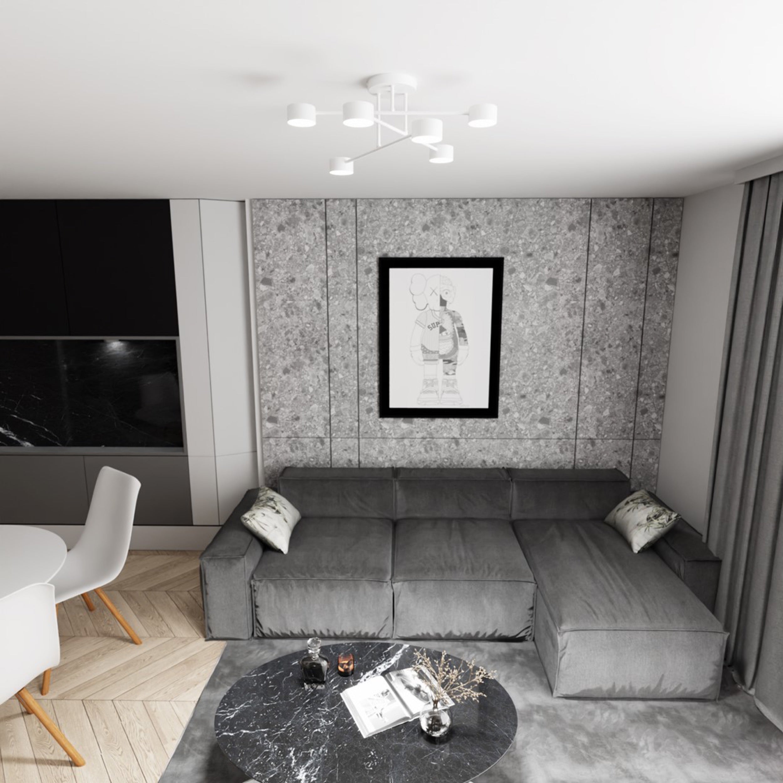 Lampa sufitowa Hallo x6 biała