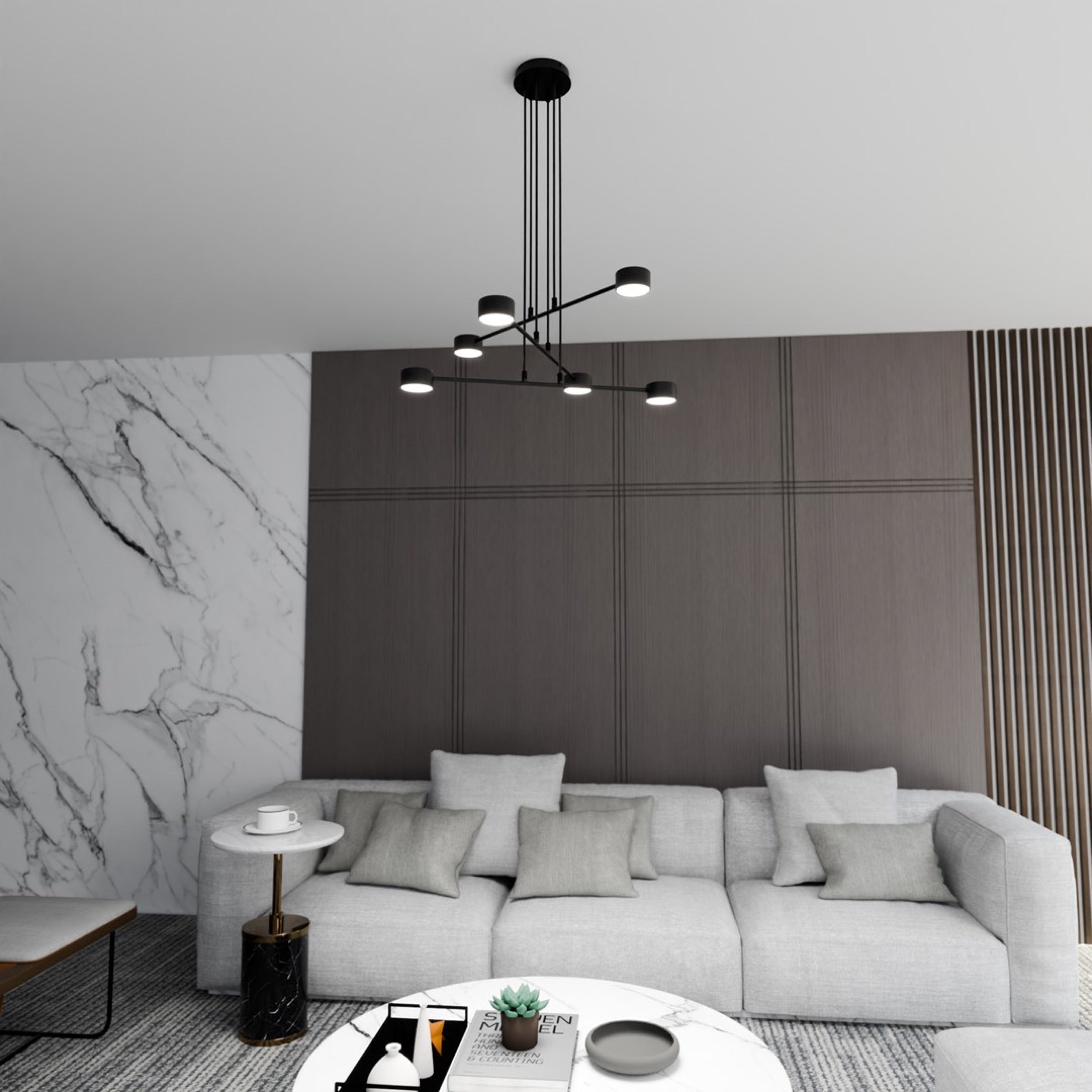 Lampa sufitowa Modus x6 czarna