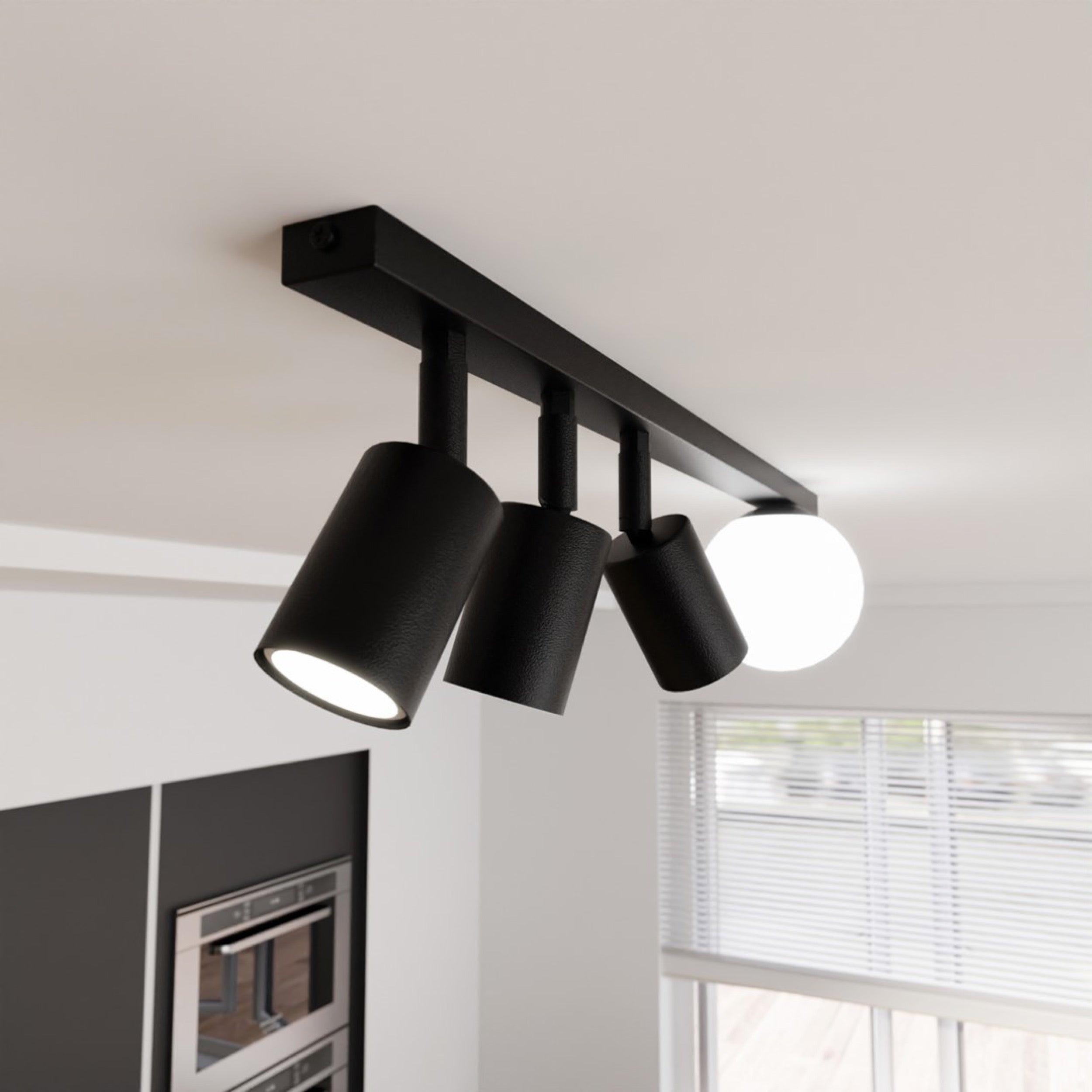 Lampa sufitowa Baster x4 czarna