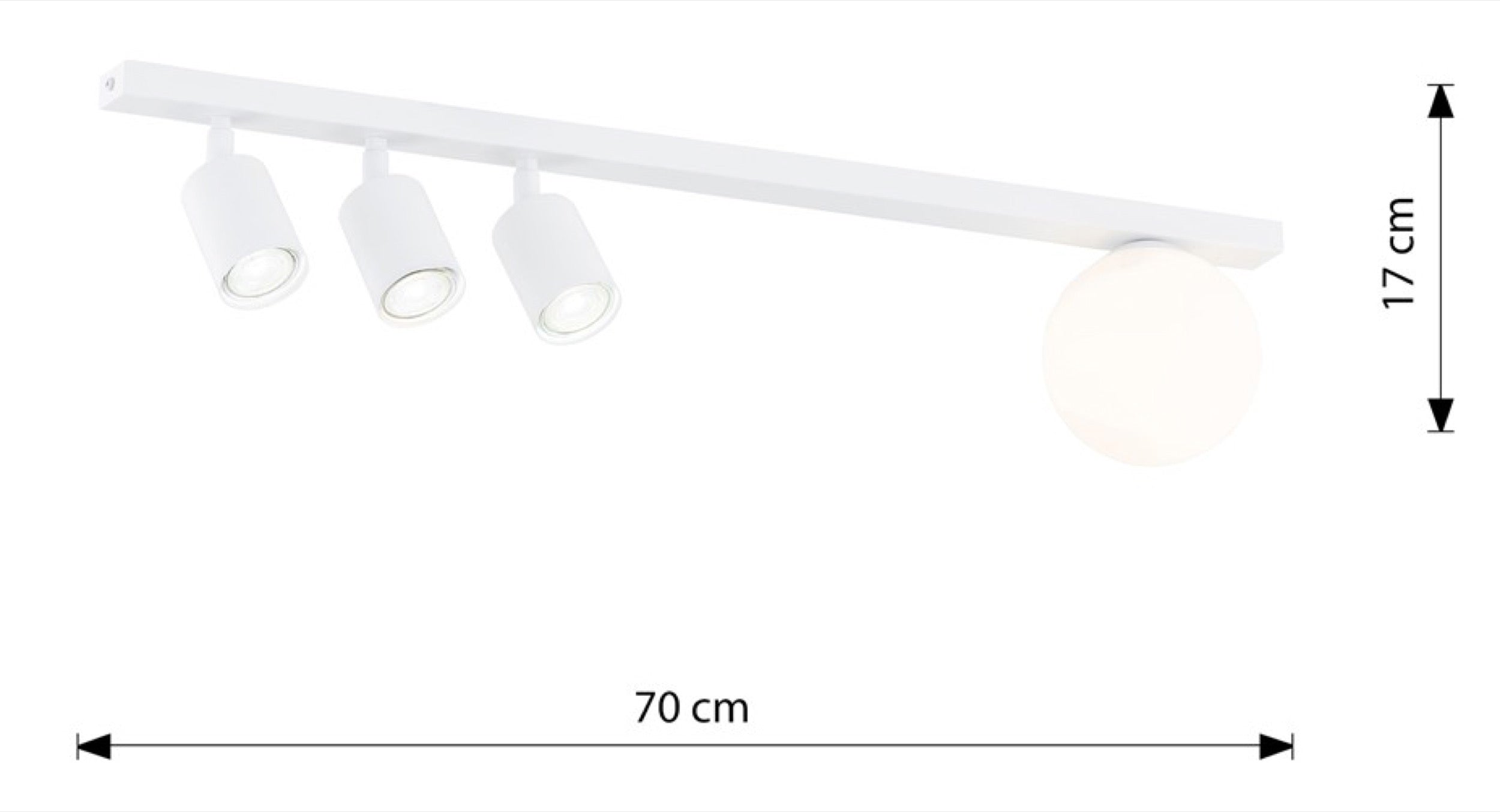 Lampa sufitowa Baster x4 biała