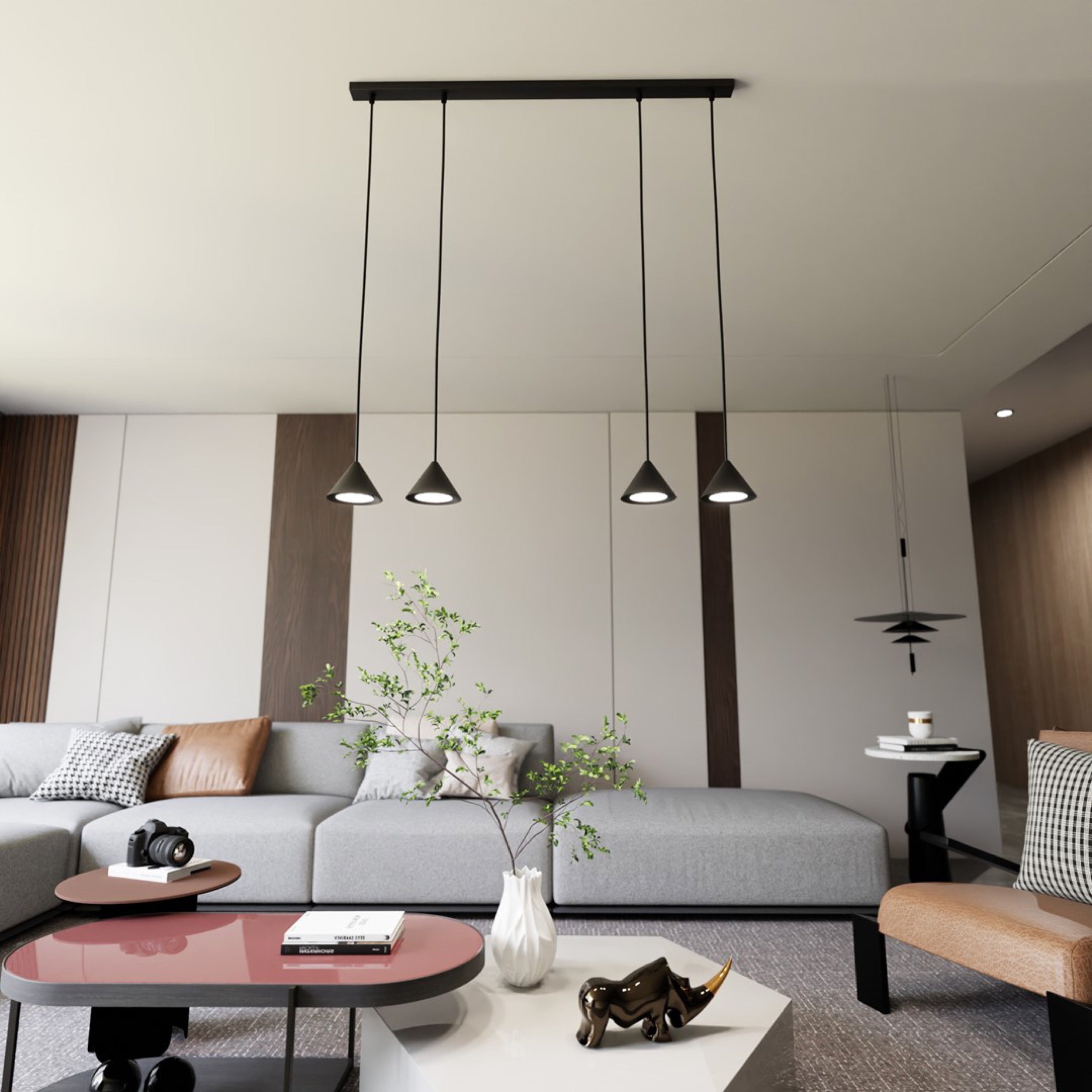 Lampa sufitowa Elit II x4 czarna