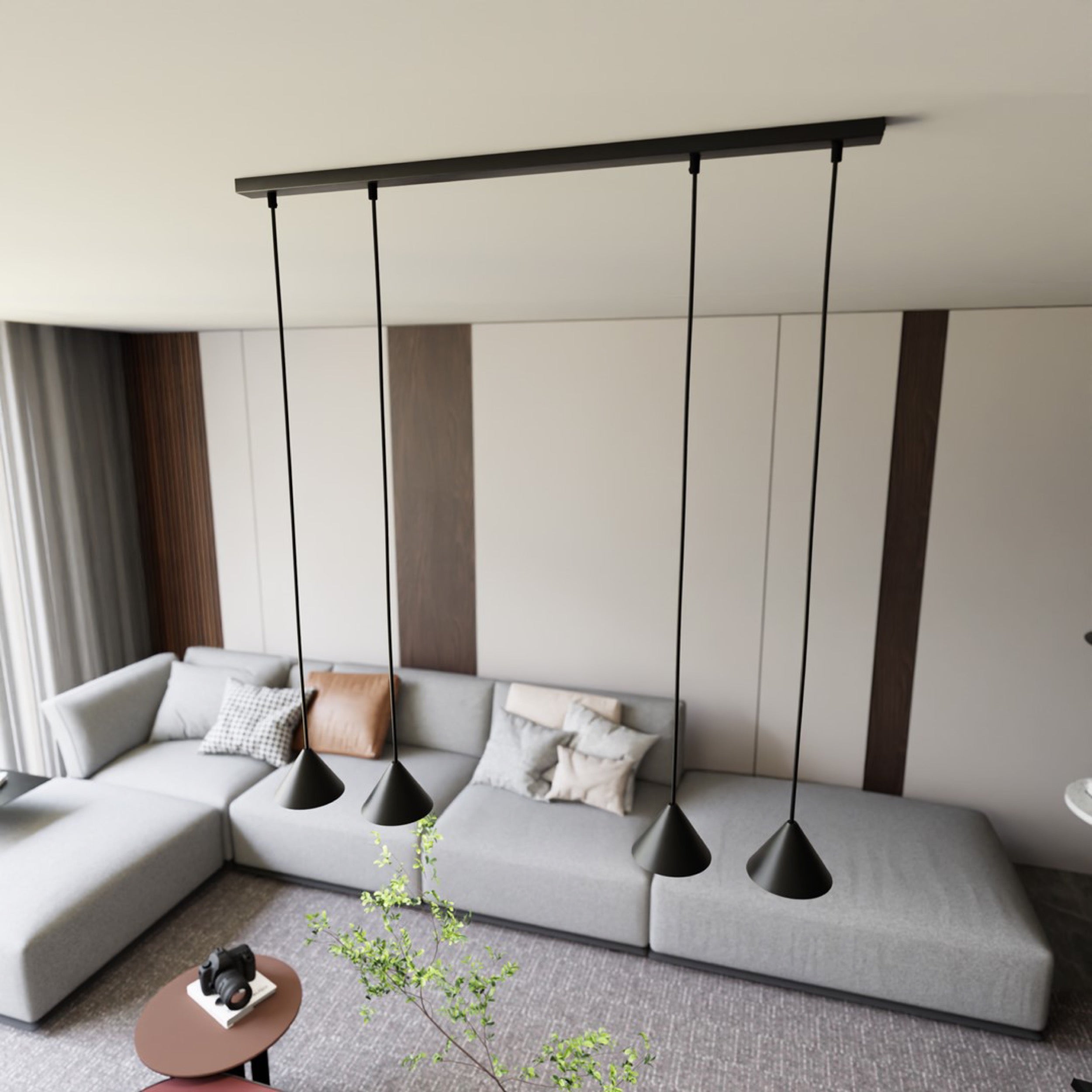 Lampa sufitowa Elit II x4 czarna